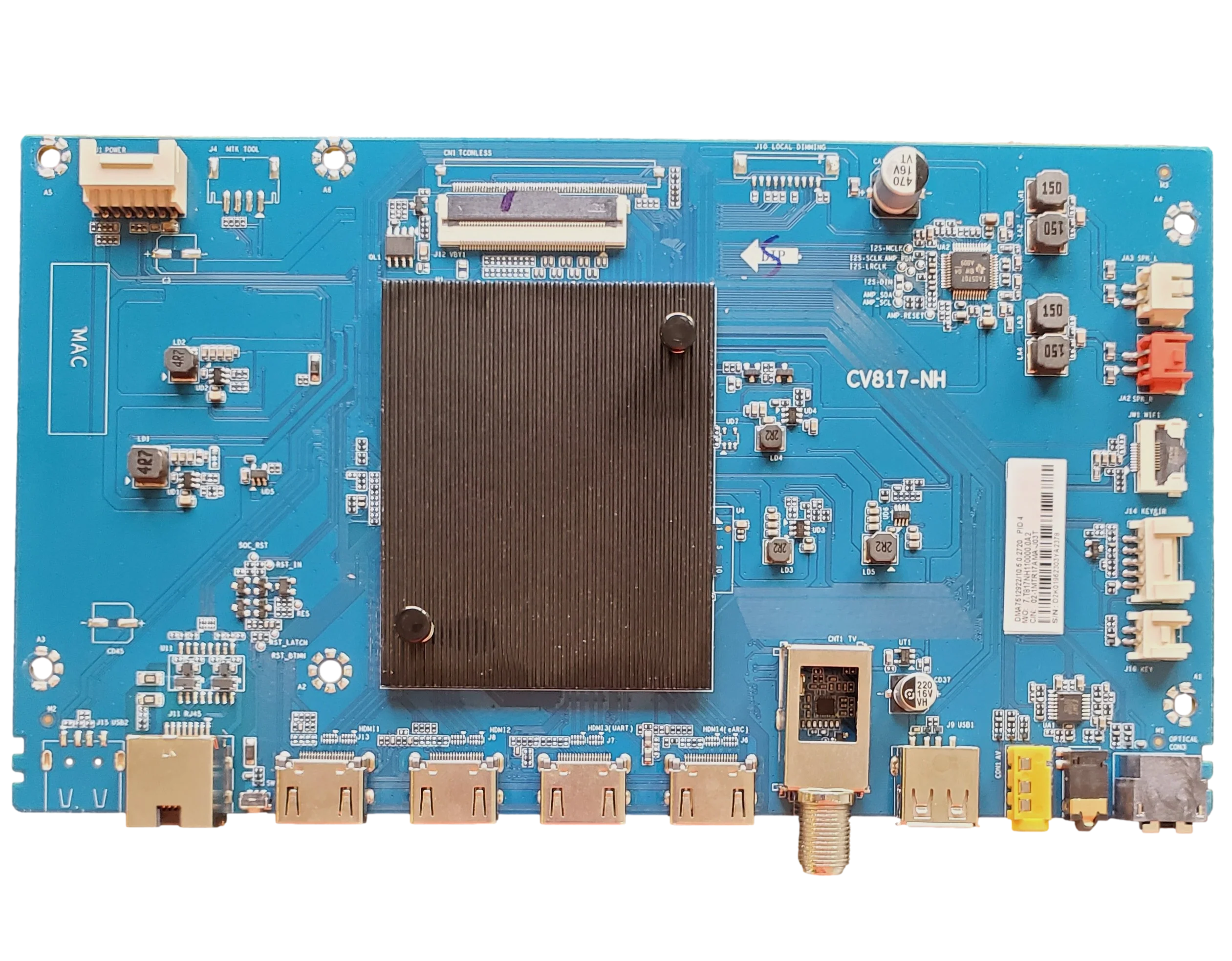 02-1MTR17AMA-J03T Philips Main Board, CV817-NH, 02-1MTR17AMA-J03T, 65PUL6673/F7 CFK