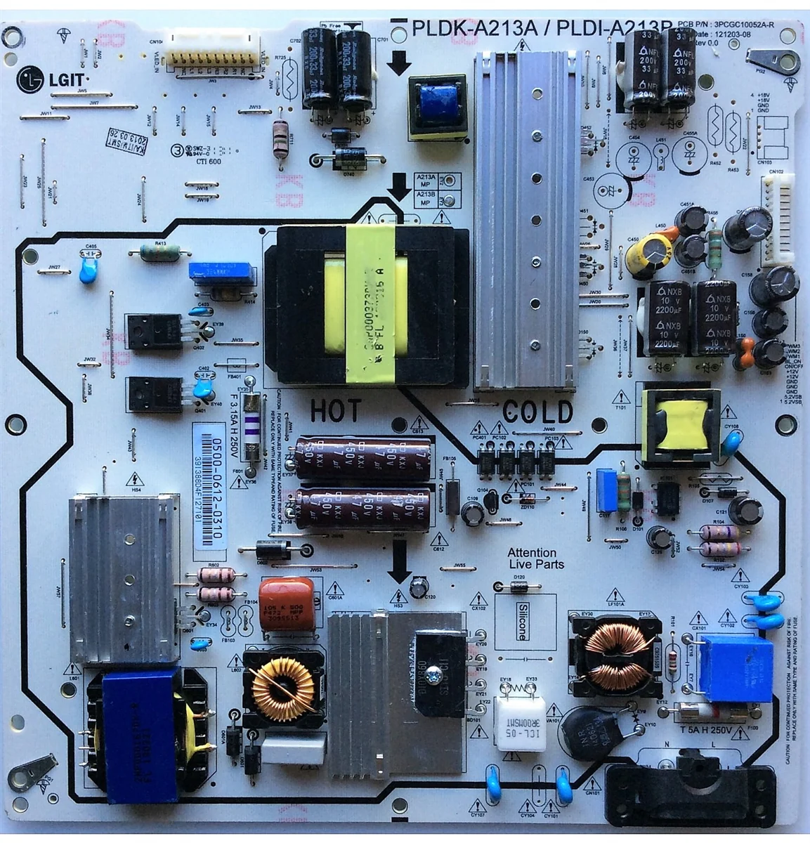 0500-0612-0310 JVC TV Module, power supply board, PLDK-A213A/PLDIA213B, 3PCGC10052A-R, BC50R