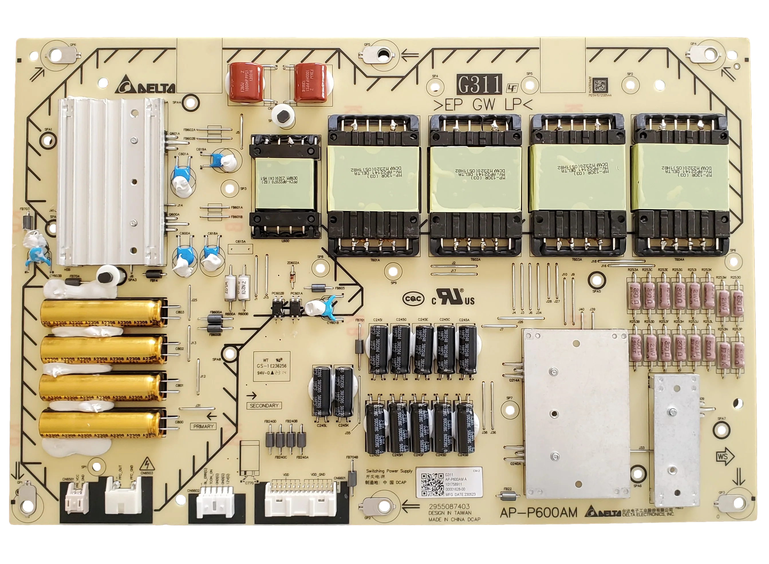 1-017-589-11 Sony Power Supply, 101758911, AP-P600AM, XR-77A95L