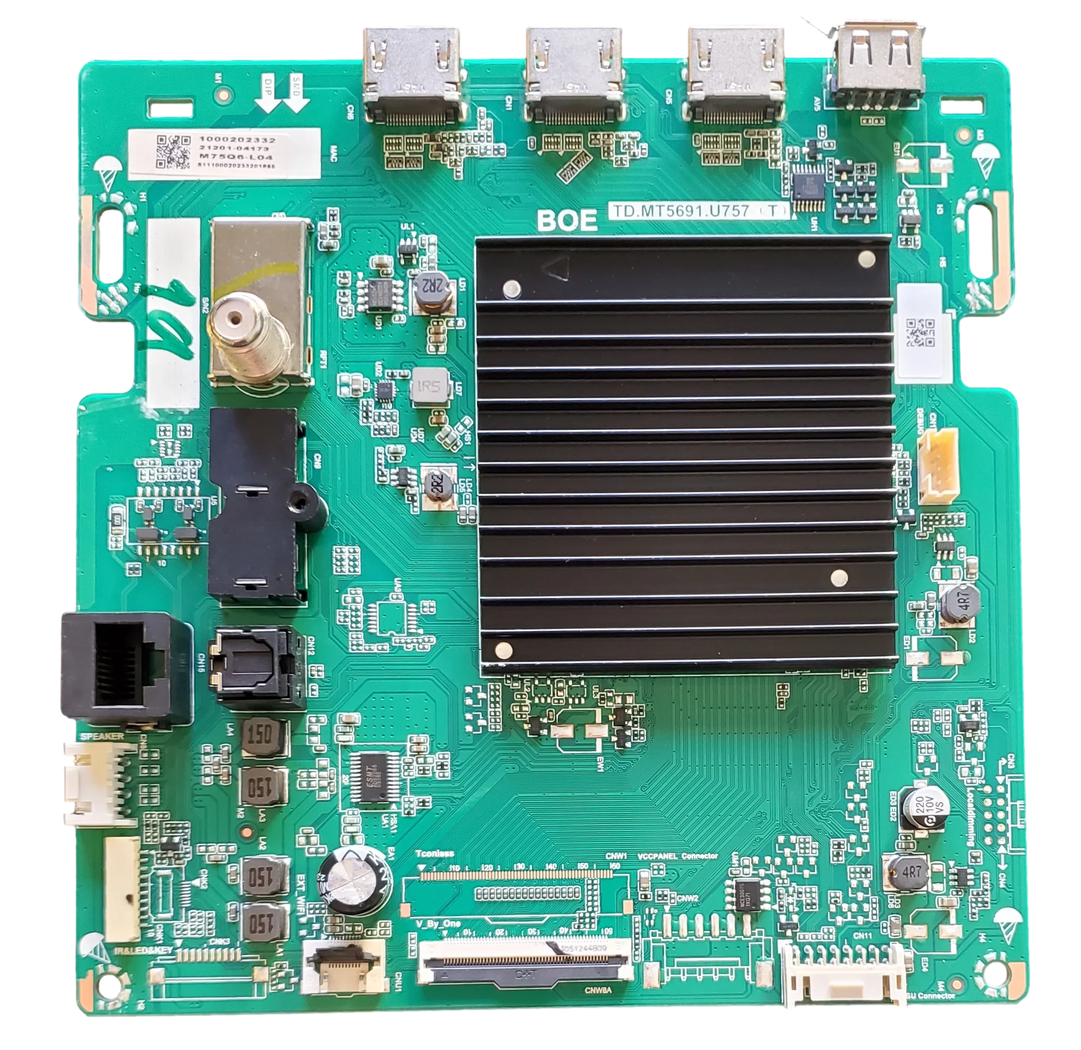 21201-04173 Vizio Main Board, 21201-04380, TD.MT5691.U757, LBSFR6GZ3200283, M75Q6-L4
