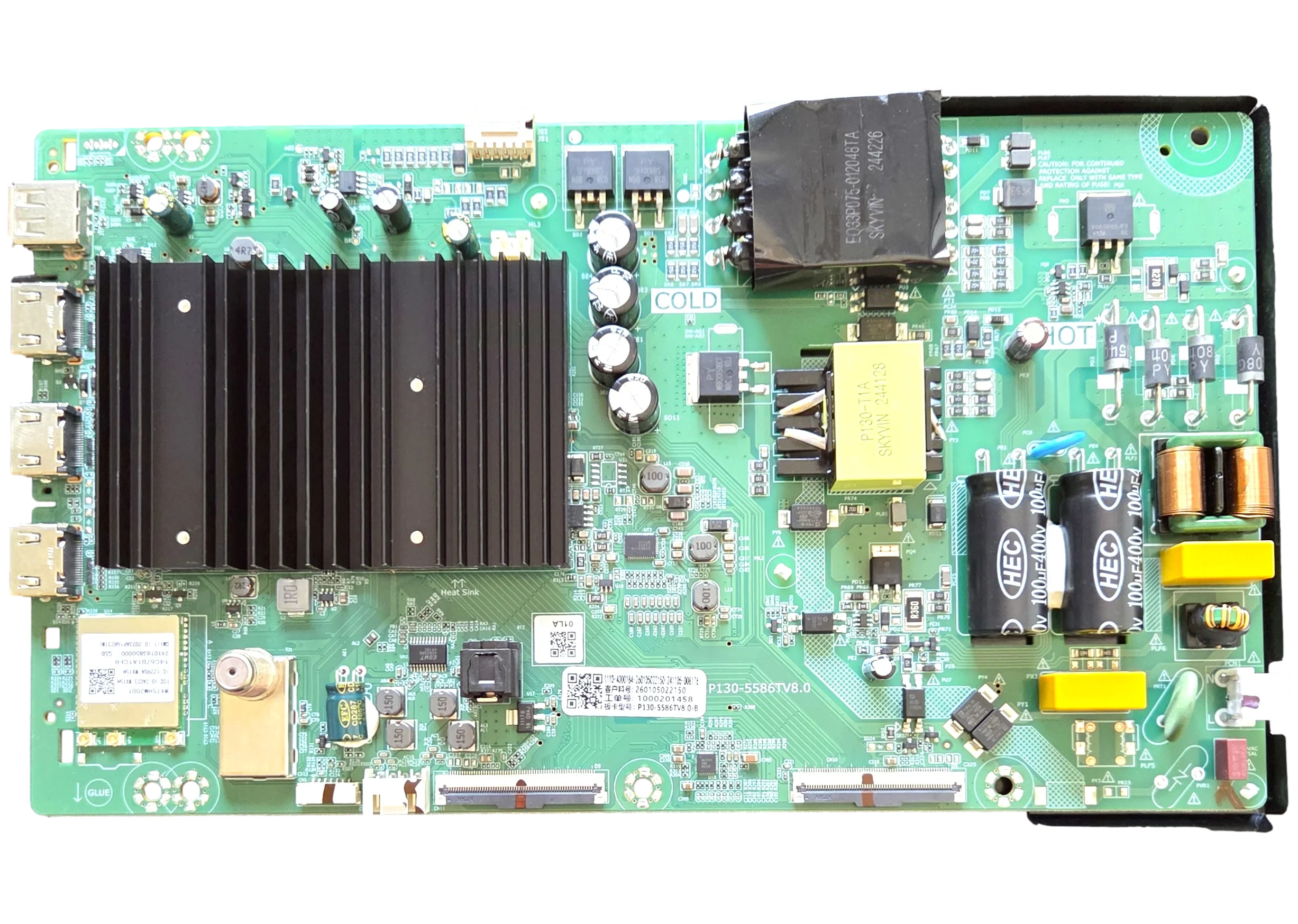 260105022150 Vizio Main Board, 1110-4000184, P130-5586TV8.0, V4K50M-0807