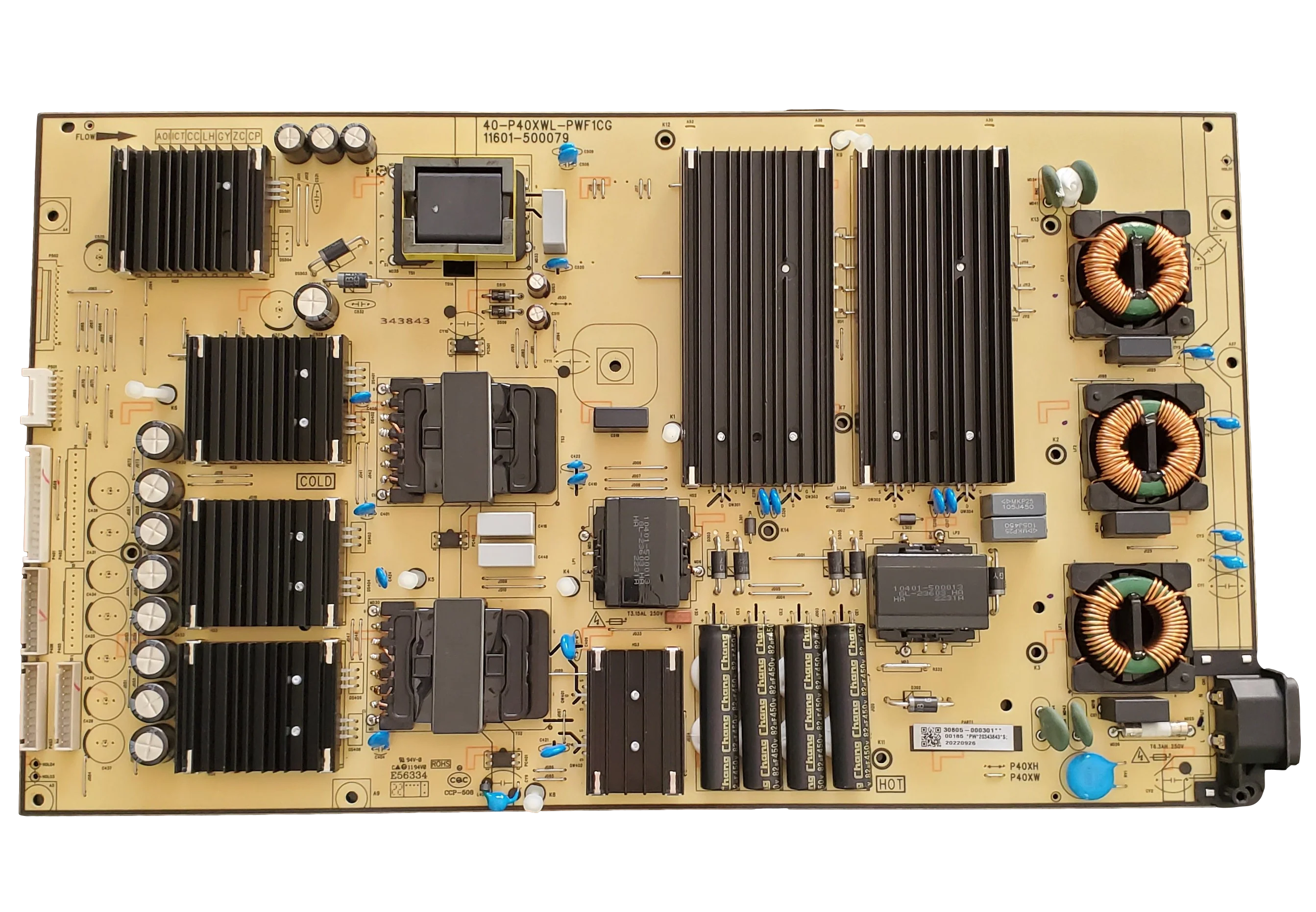 30805-000301 TCL Power Supply Board, 40-P40XWL-PWF1CG, 11601-500079, 75R655