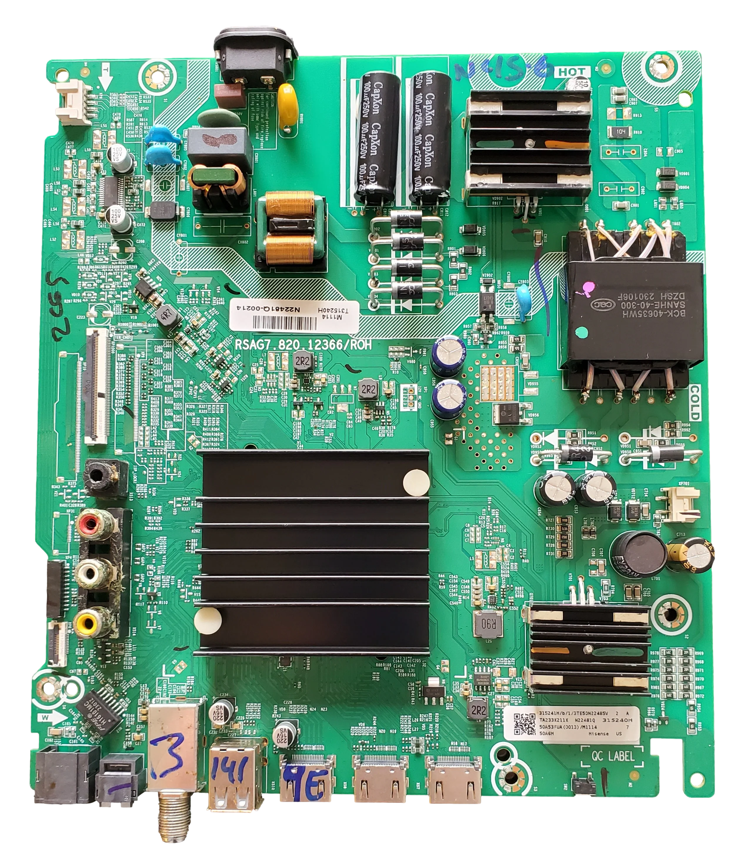 315240H Hisense Main Board, 315240H , 315241H, RSAG7.820.12366/ROH, 50A6H