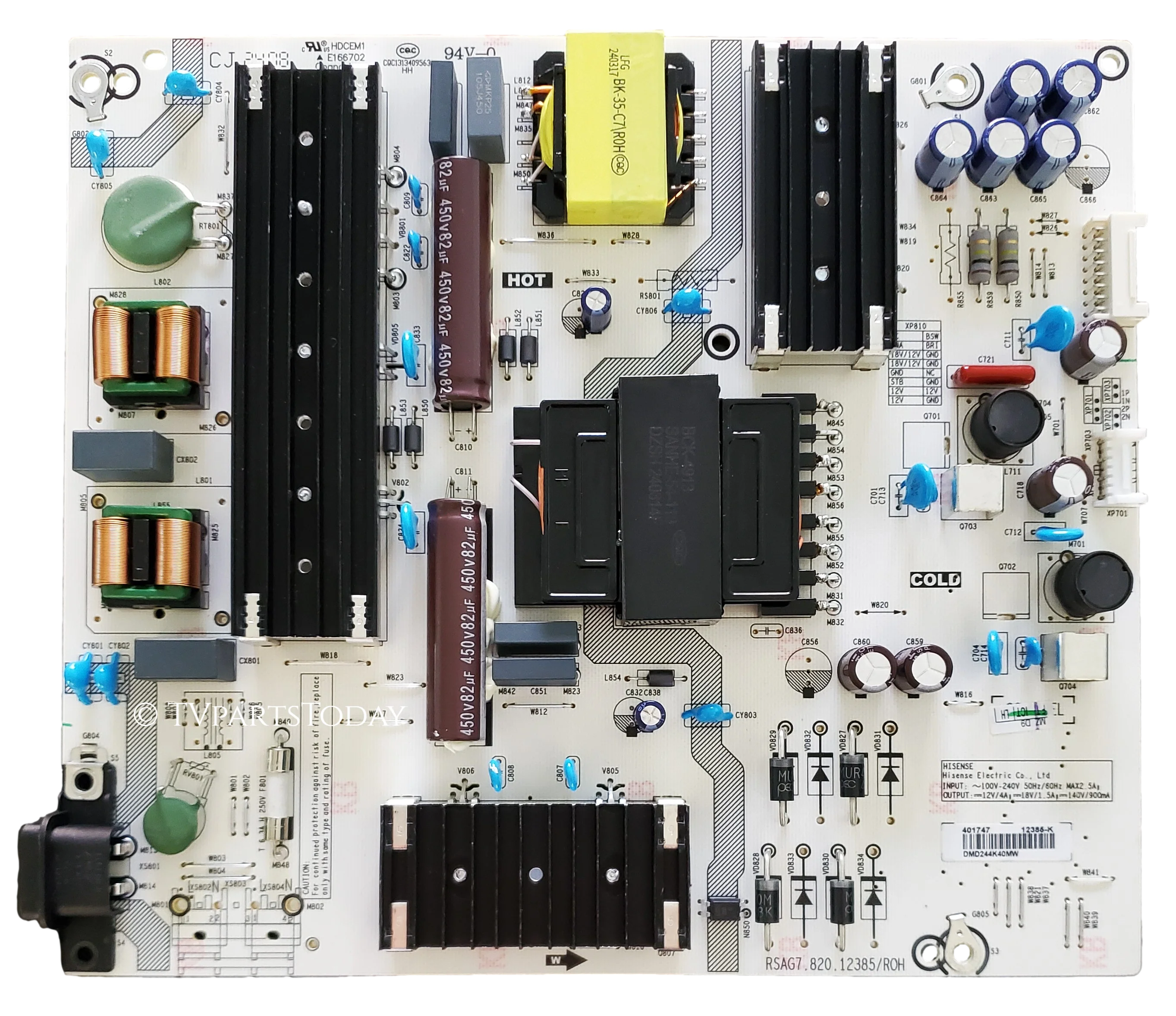 401747 Hisense Power Supply Board, RSAG7.820.12385/ROH, 65QD7N