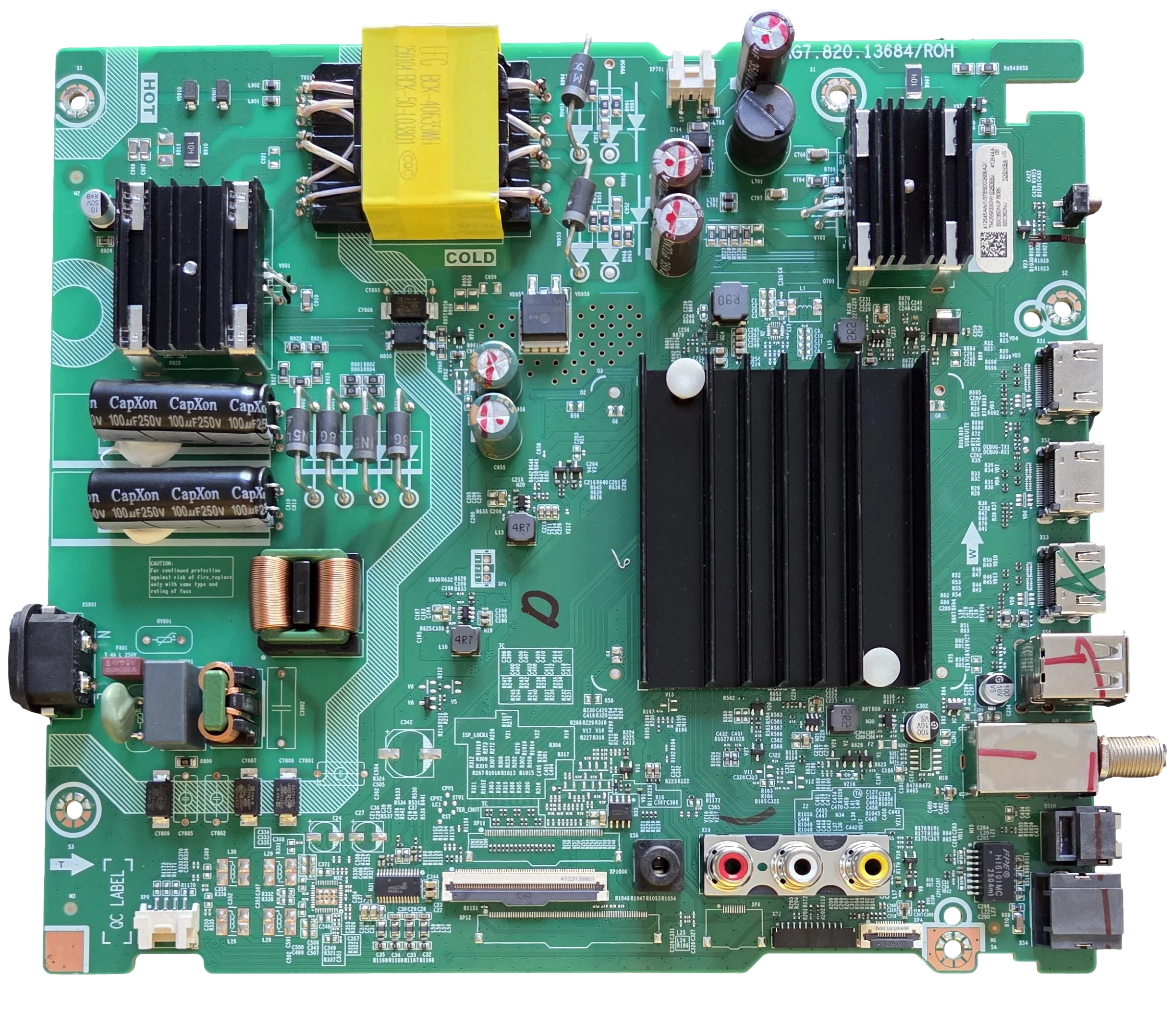 412545 Toshiba Main Board, 412544, RSAG7.820.13684/ROH, 50C350NU