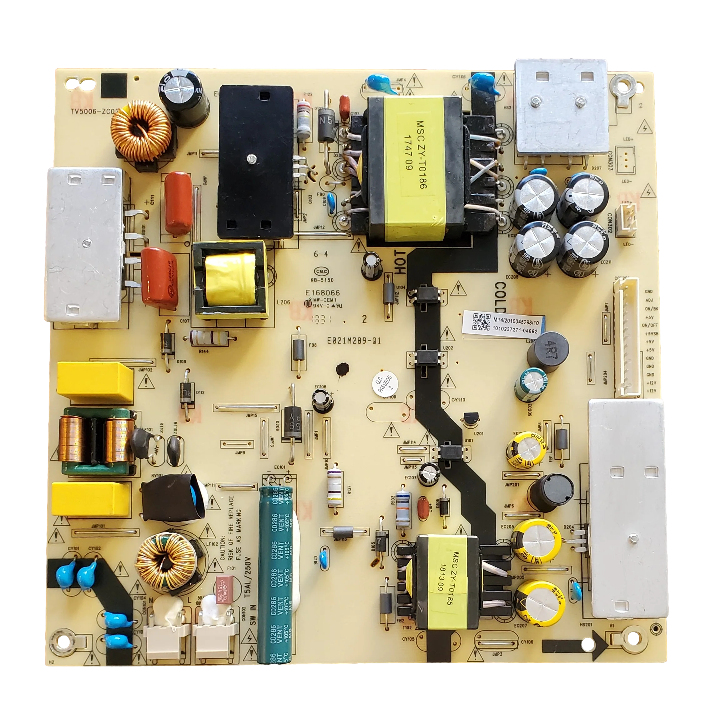 514C5006M14 RCA Power Supply, TV5006-ZC02-02, M14, RLDED5098-F-UHD
