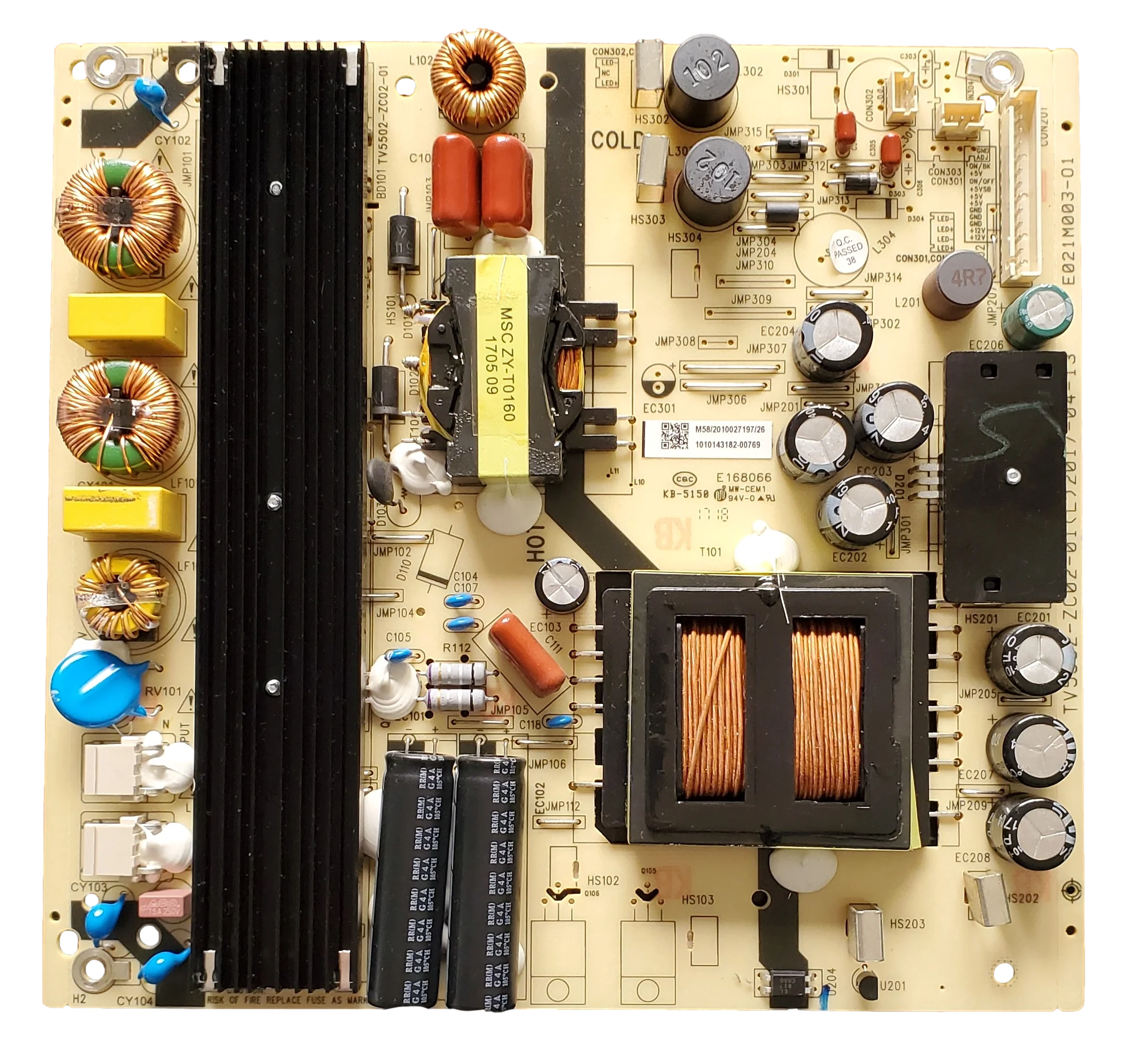 514C5502M58 JVC Power Supply, TV5502-ZC02-01, E021M003-Q1, M58, LT-55MA877