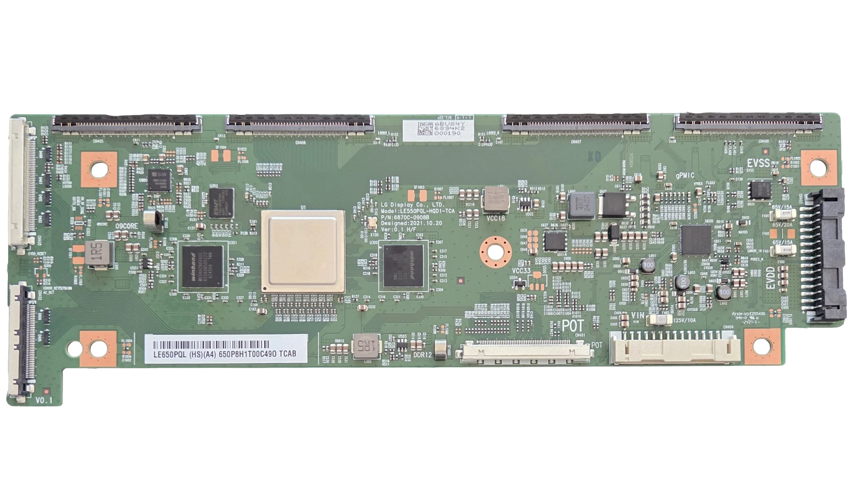 6871L-6894K LG T-Con, LE650PQL, 6870C-0908B, LE550PQL-HQD1-TCA, OLED65B4PUA, OLED65G4SUB