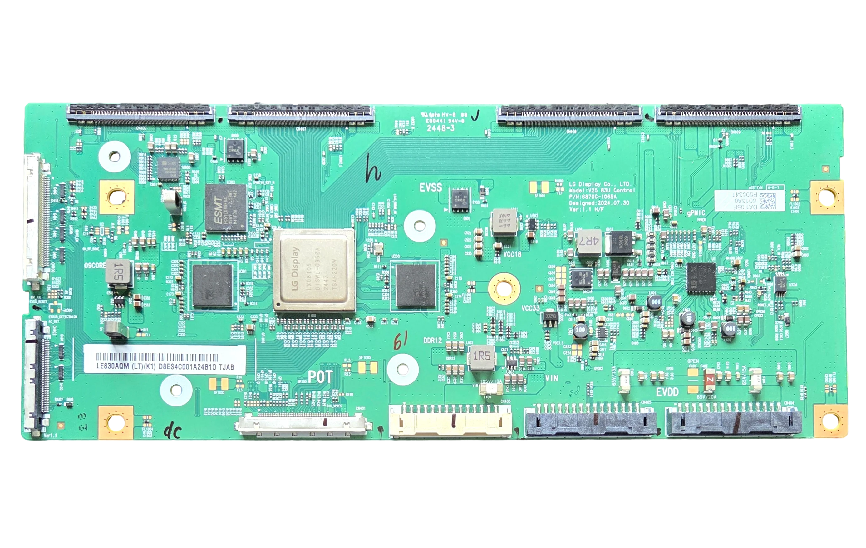 6871L-8013A LG T-Con, 6870C-1065A, LE830AQM, OLED83G5WUA