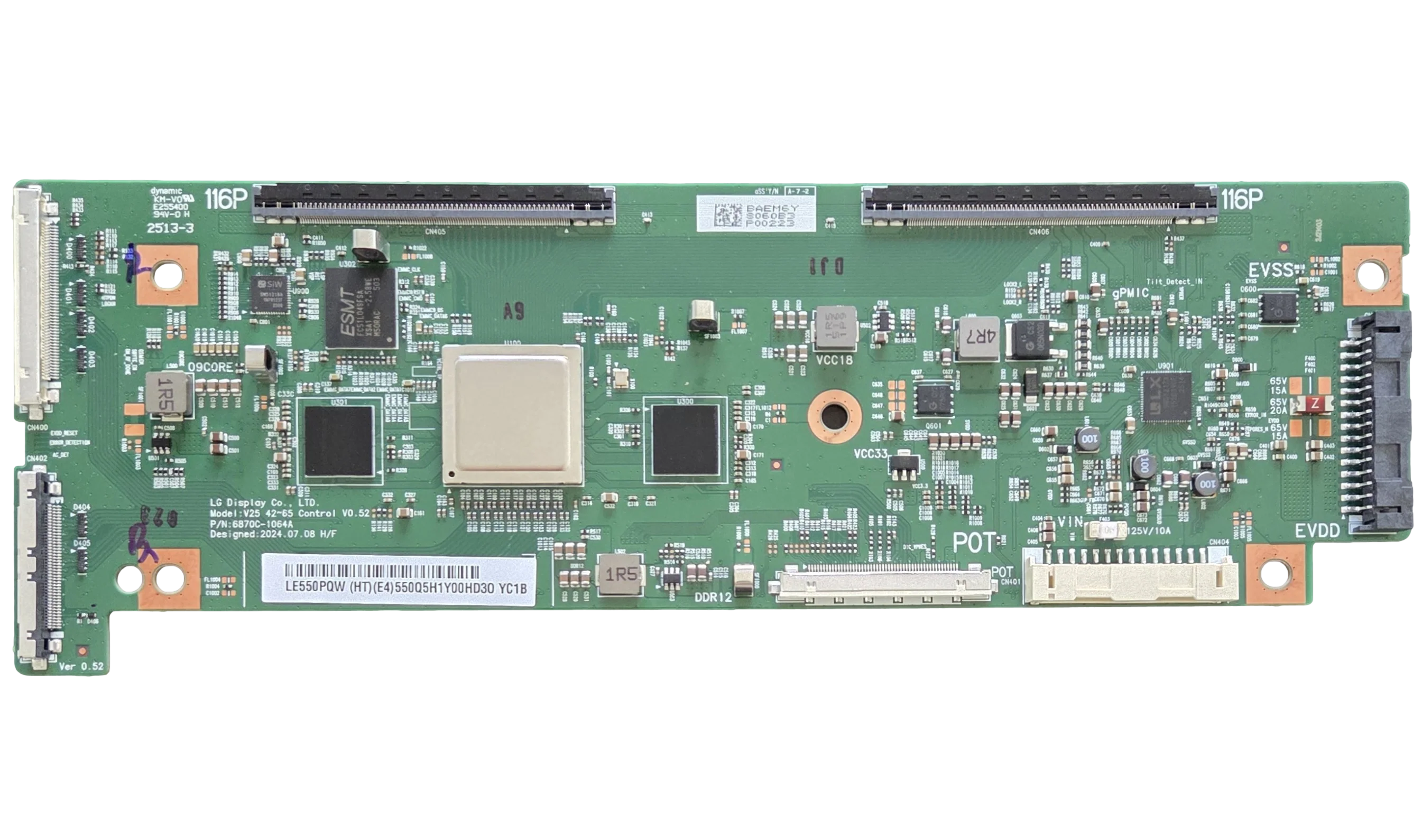 6871L-8060B LG T-Con, 6870C-1064A, LE550PQW, OLED55C5PUA