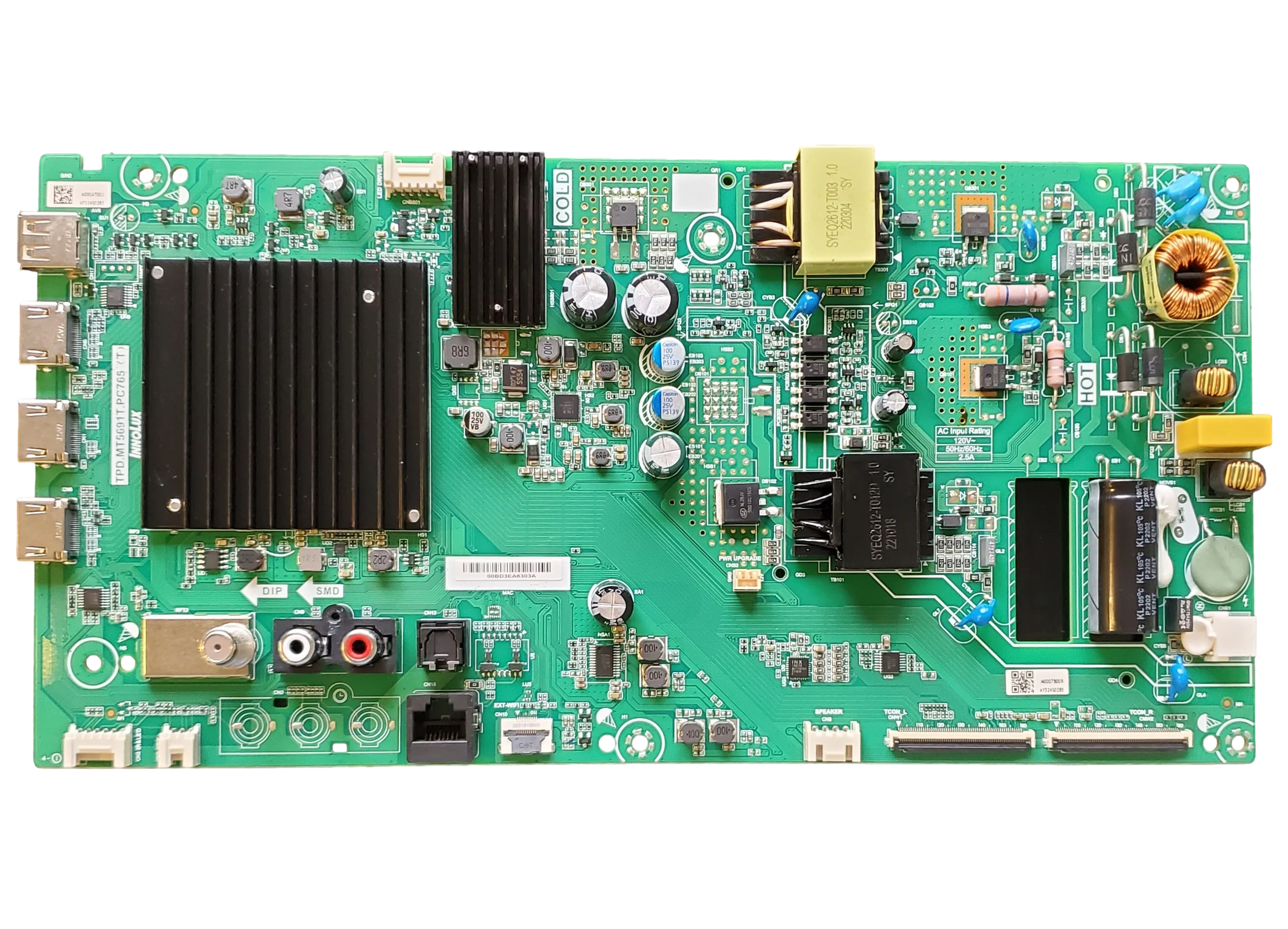 6M03A000AT00J, Vizio Main Board / Power Supply, TPD.MT5691T.PC765(T), A000AT00J, V505M-K09