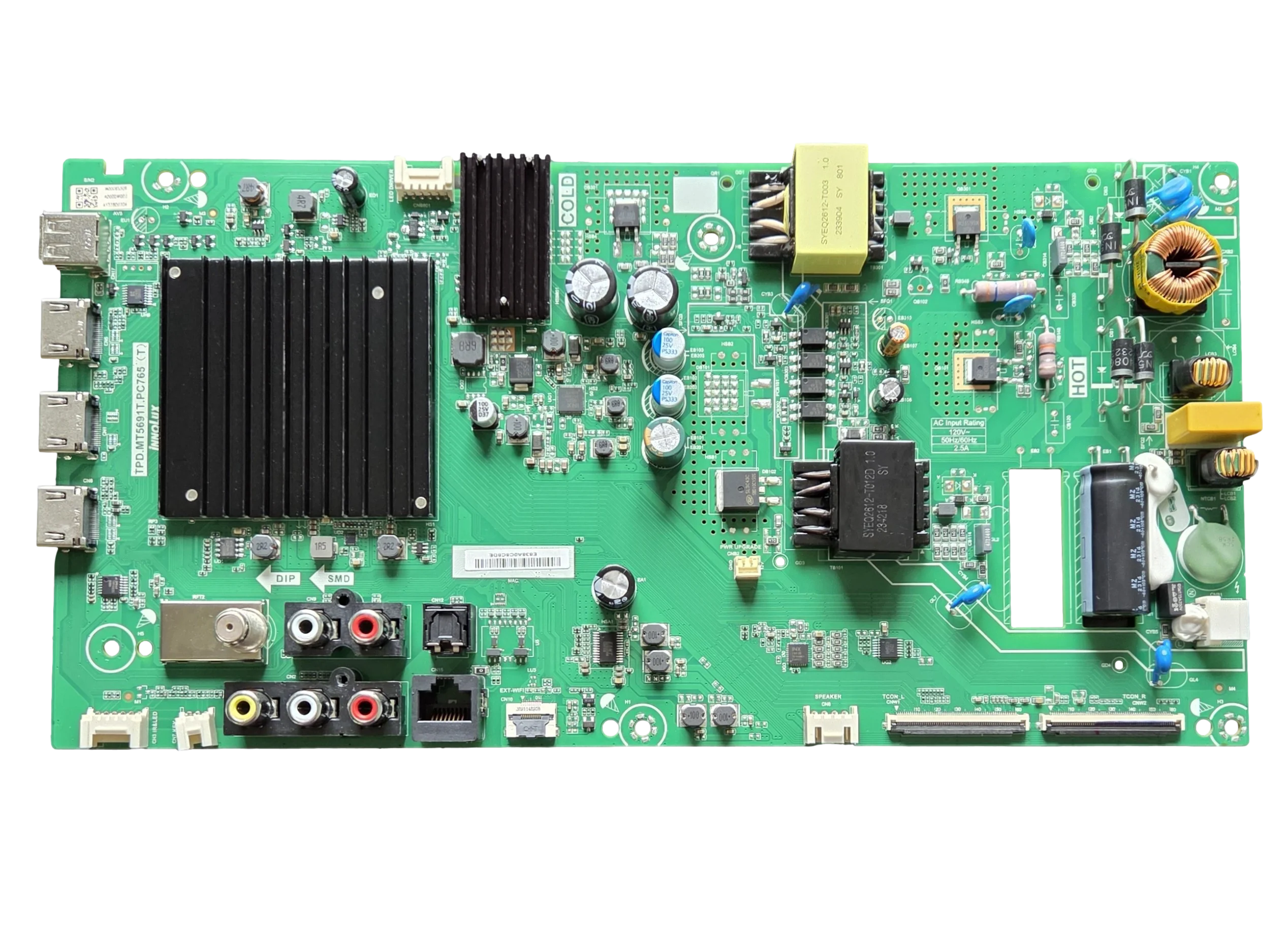 6M03A000DW00J Vizio Main Board / Power Supply, M0008S30R, TPD.MT5691T.PC765(T), V505-J09