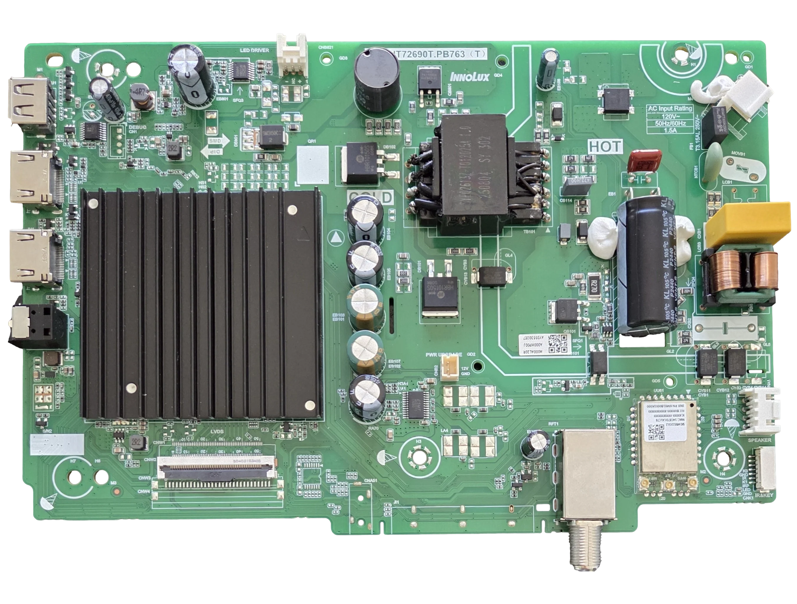 6M03A000HP00J VIZIO Main Power Supply Boards, TPD.NT72690T.PB763 (T) , A000HP00J , AY355302E7 ,  VFD40M-0809