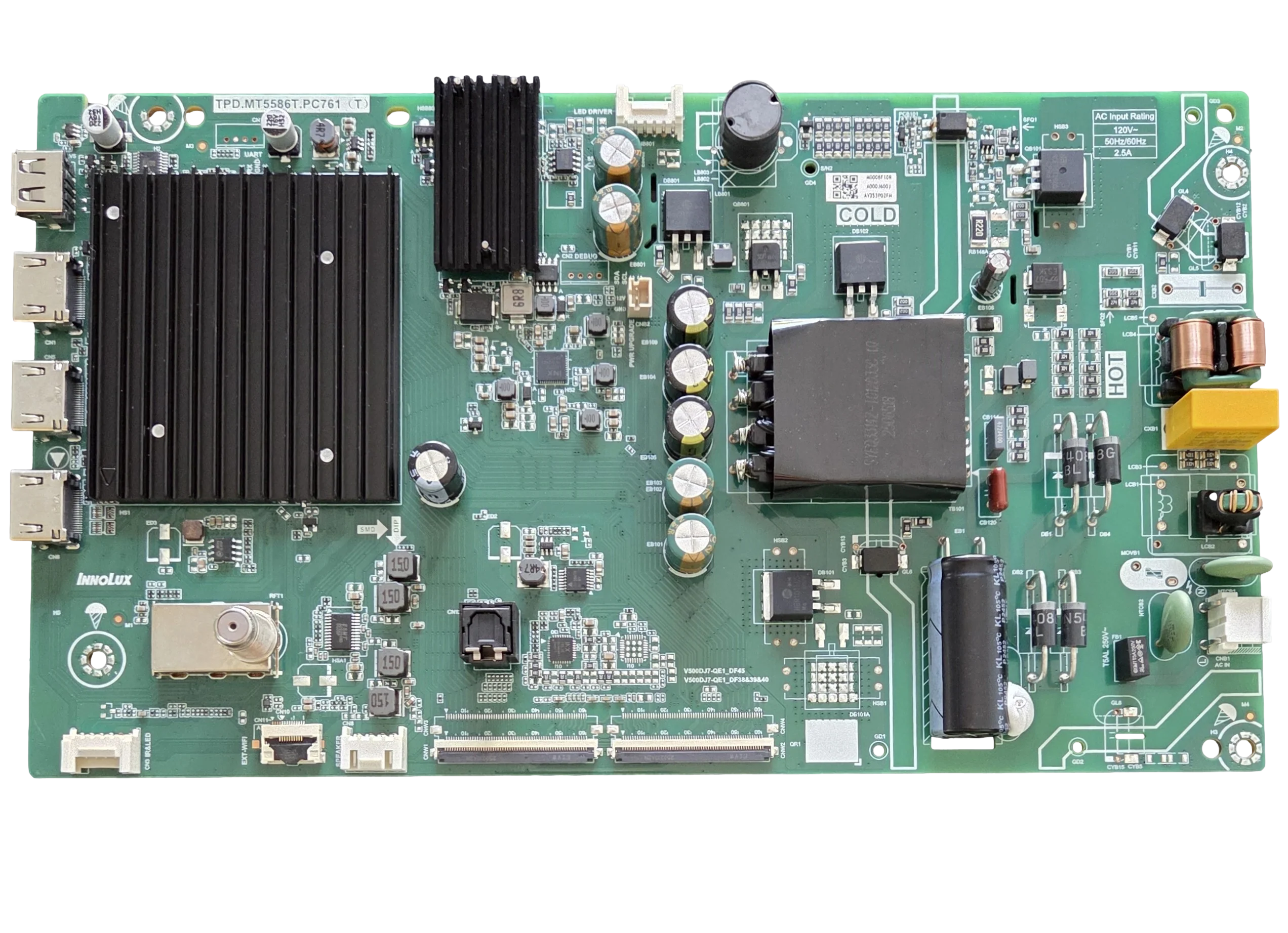 6M03A000J600J Vizio Main Board, TPD.MT5586T.PC761 (T), M000BF10R, V4K50S-0809