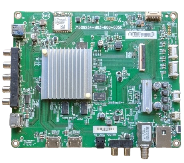 756TXICB02K010 Vizio Main Board, (X)XICB02K010020Q, BPRI8KKAD, 715G9234-M03-B00-005K, LTMWVNXU, D43-F1