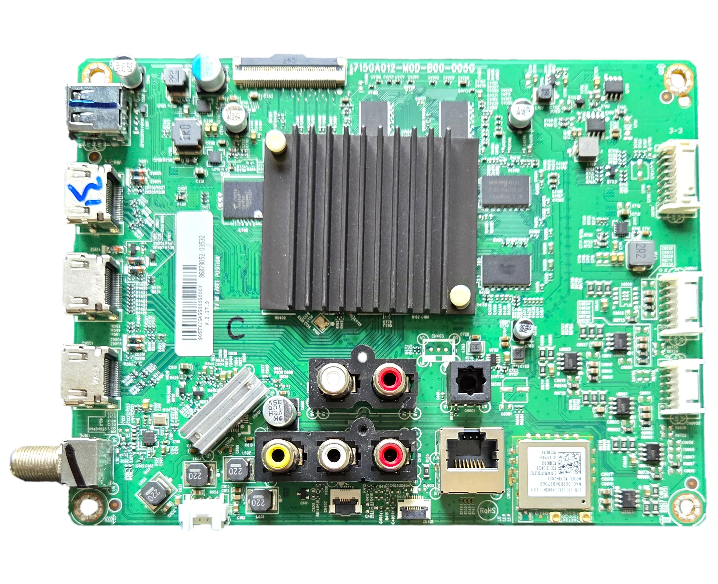 756TXJSA55000 Vizio Main Board, 905TXJSA55000600CX, 715GA114-M03-B00-005Y, M558-G1