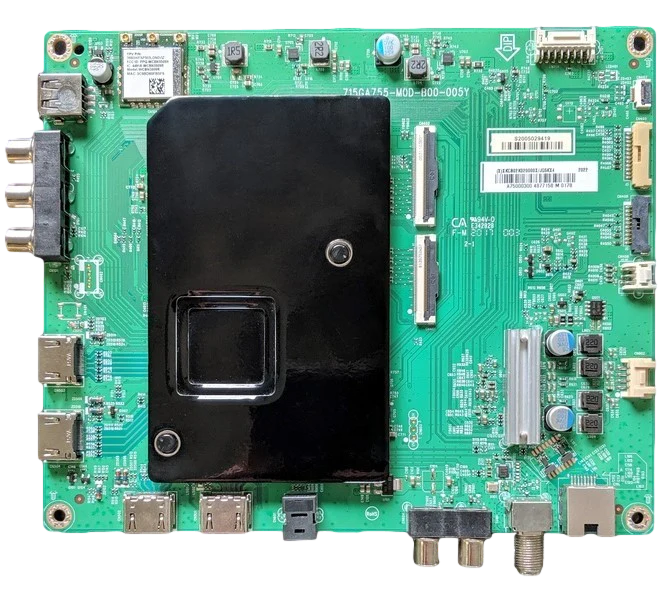 756TXKCB02K020 Vizio Main Board, P75QX-H1 main board, (X)XKCB02K020000X, 715GA755-M0D-B00-005Y, 368GWFSP503LON0VIZ, P75QX-H1
