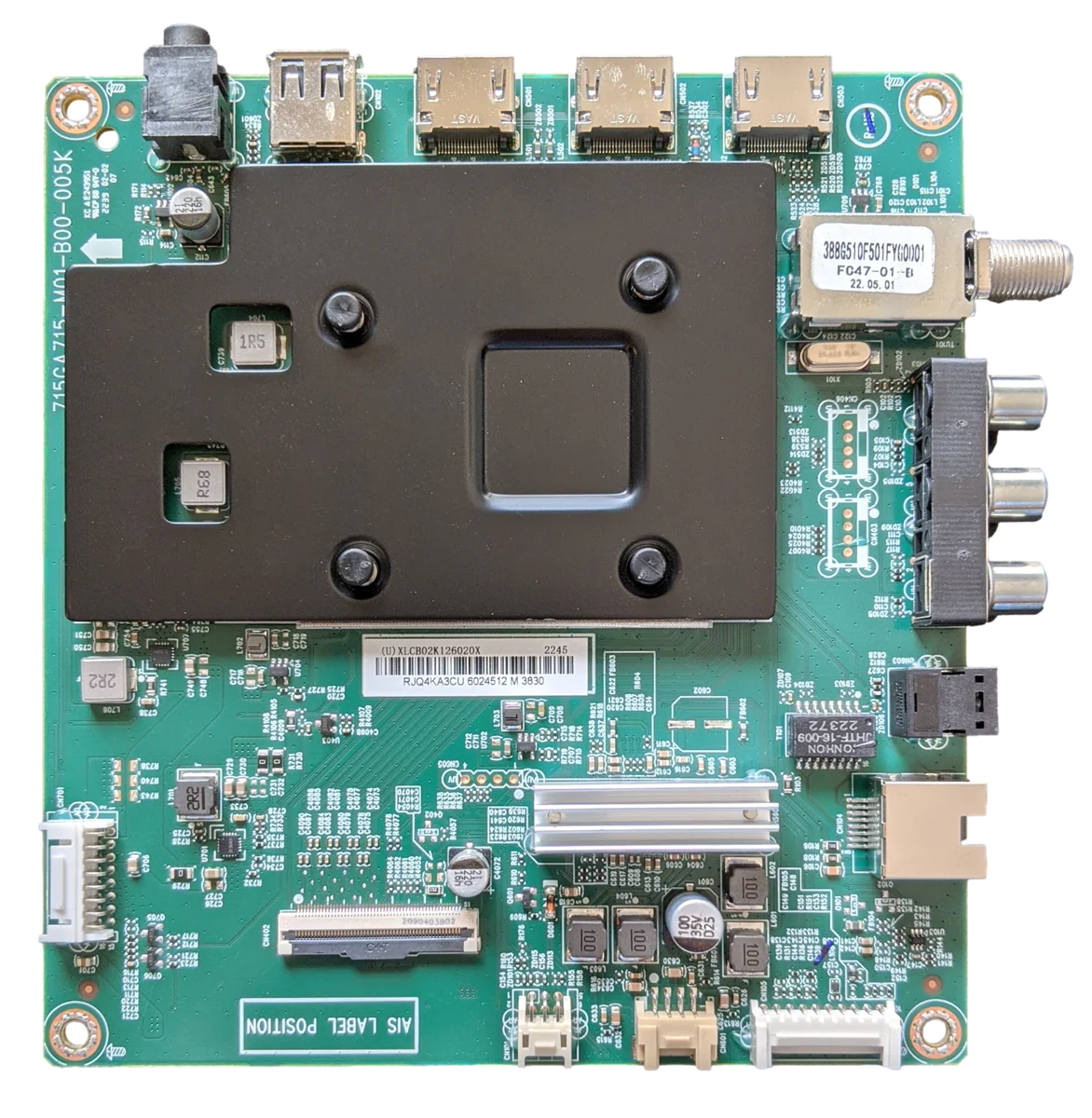 756TXLCB02K126 Insignia Main Board, (U)XLCB02K126, 715GA715-M01-B00-005K, NS-50F301NA22