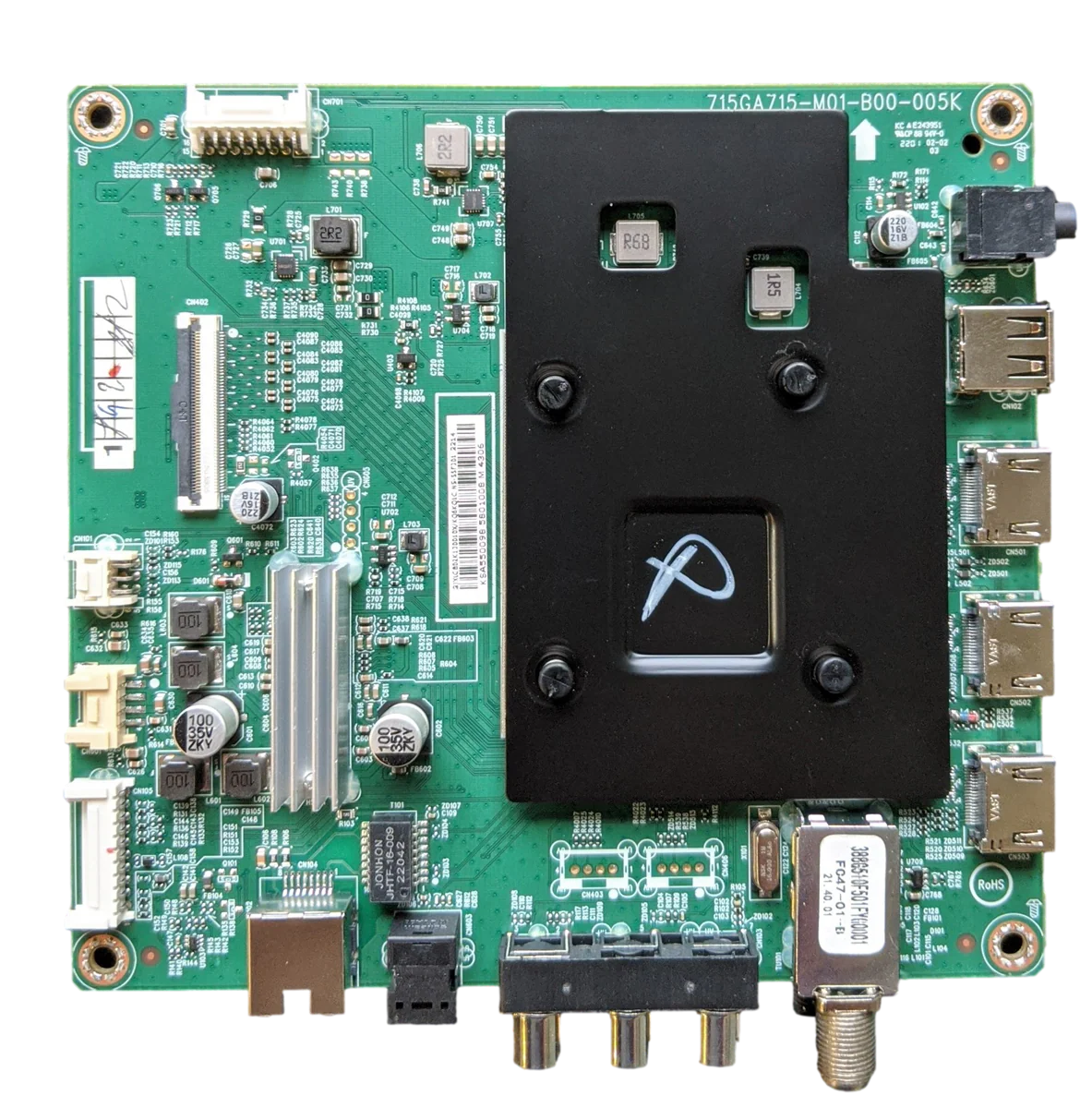 756TXLCB02K13001 Insignia Main Board, 715GA715-M01-B00-005K, NS-55F301NA22