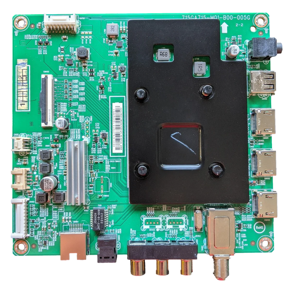 756TXLCB02K138020X Insignia Main Board, (G)XLCB02K138020C, 715GA715-M01-B00-005G, REV B, NS-65F301NA23