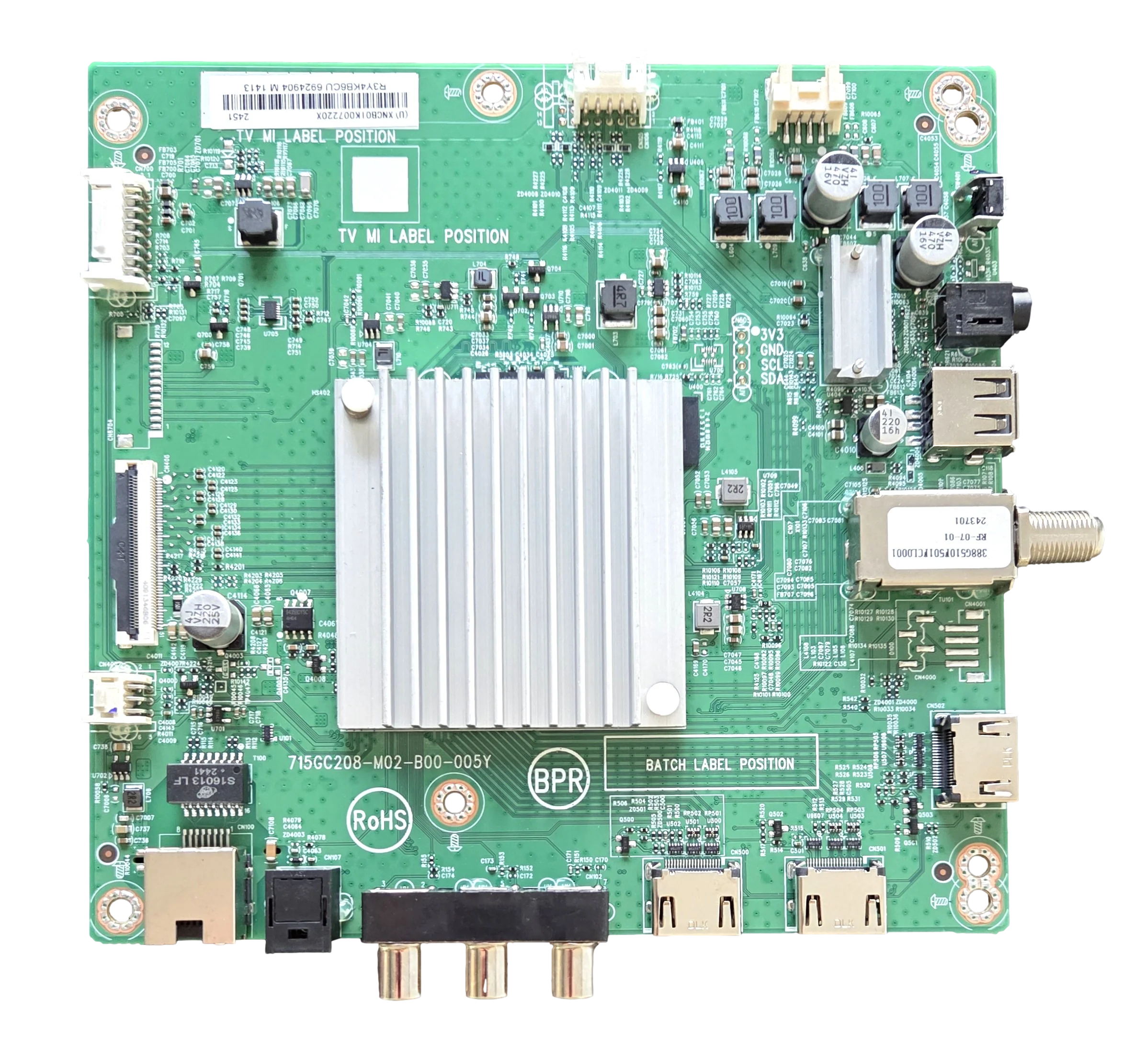 756TXNCB01K0722 PIONEER Main Board, 715GC208-M02-B00-005Y, PN50-75124U
