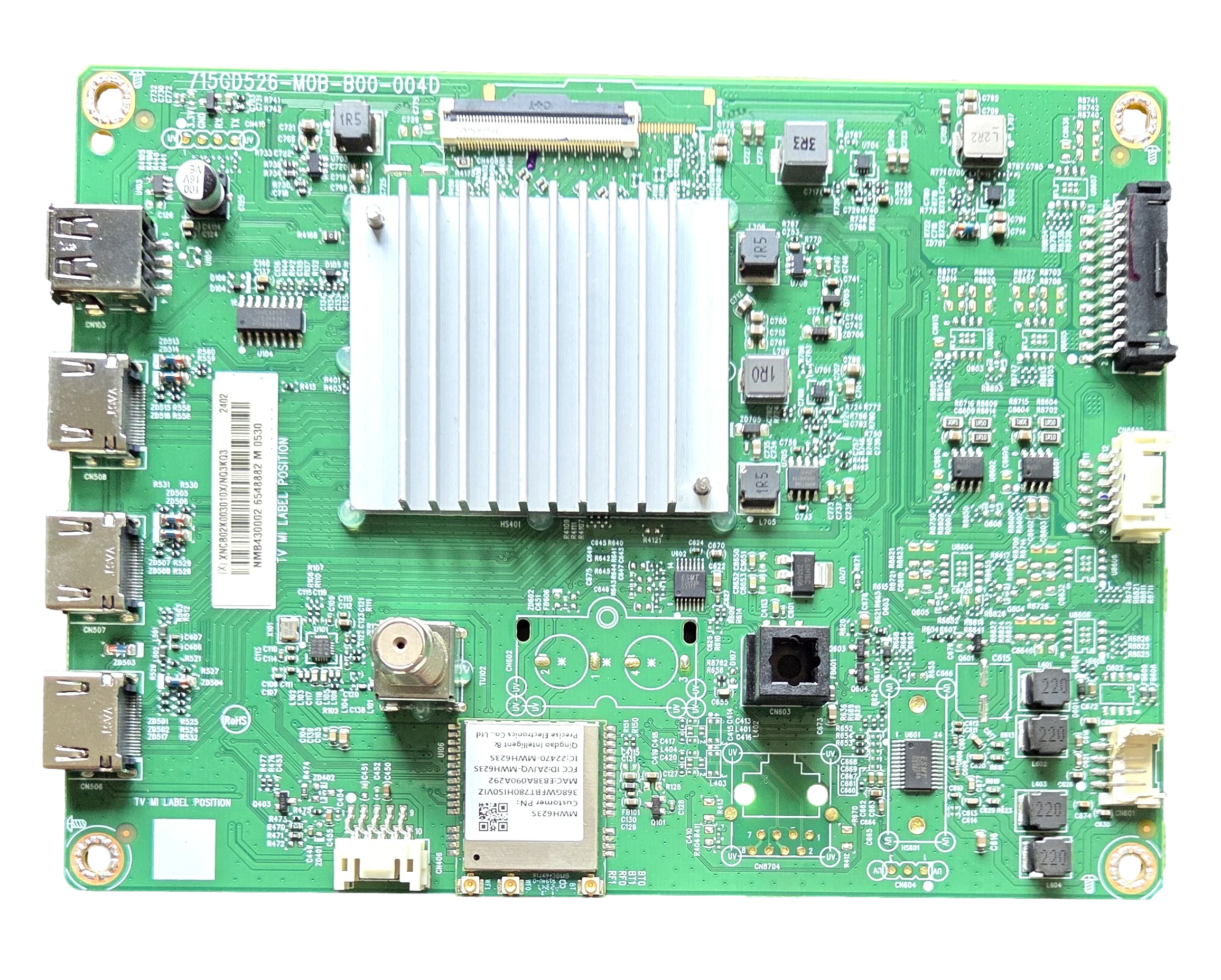 756TXNCB02K003 Vizio Main Board, (G)XNCB02K003010X, 715GD526-M0B-B00-004D, V4K43M-0801