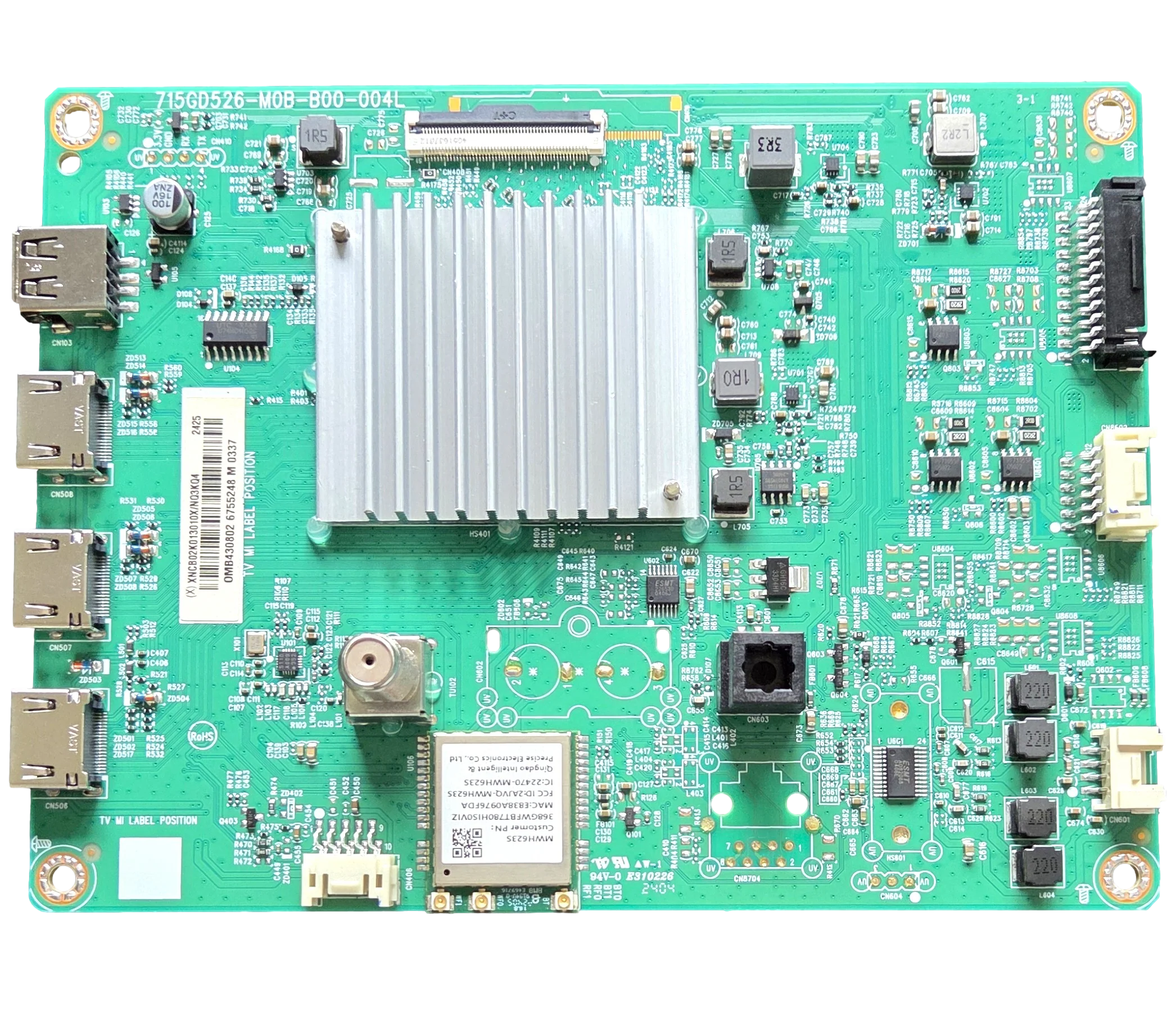 756TXNCB02K013 Vizio Main Board, 715GD526-M0B-B00-004L, V4K55M-0801
