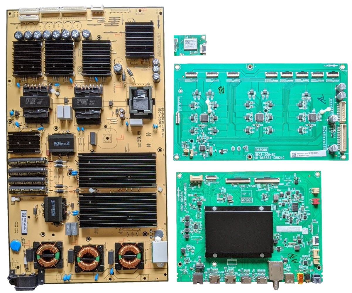 75S555 TCL TV Repair Parts Kit, 30800-000541 Main Board, 30805-000125 Power Supply, 30835-000033 LED Driver, 07-8812CU-MA0G Wifi, 75S555