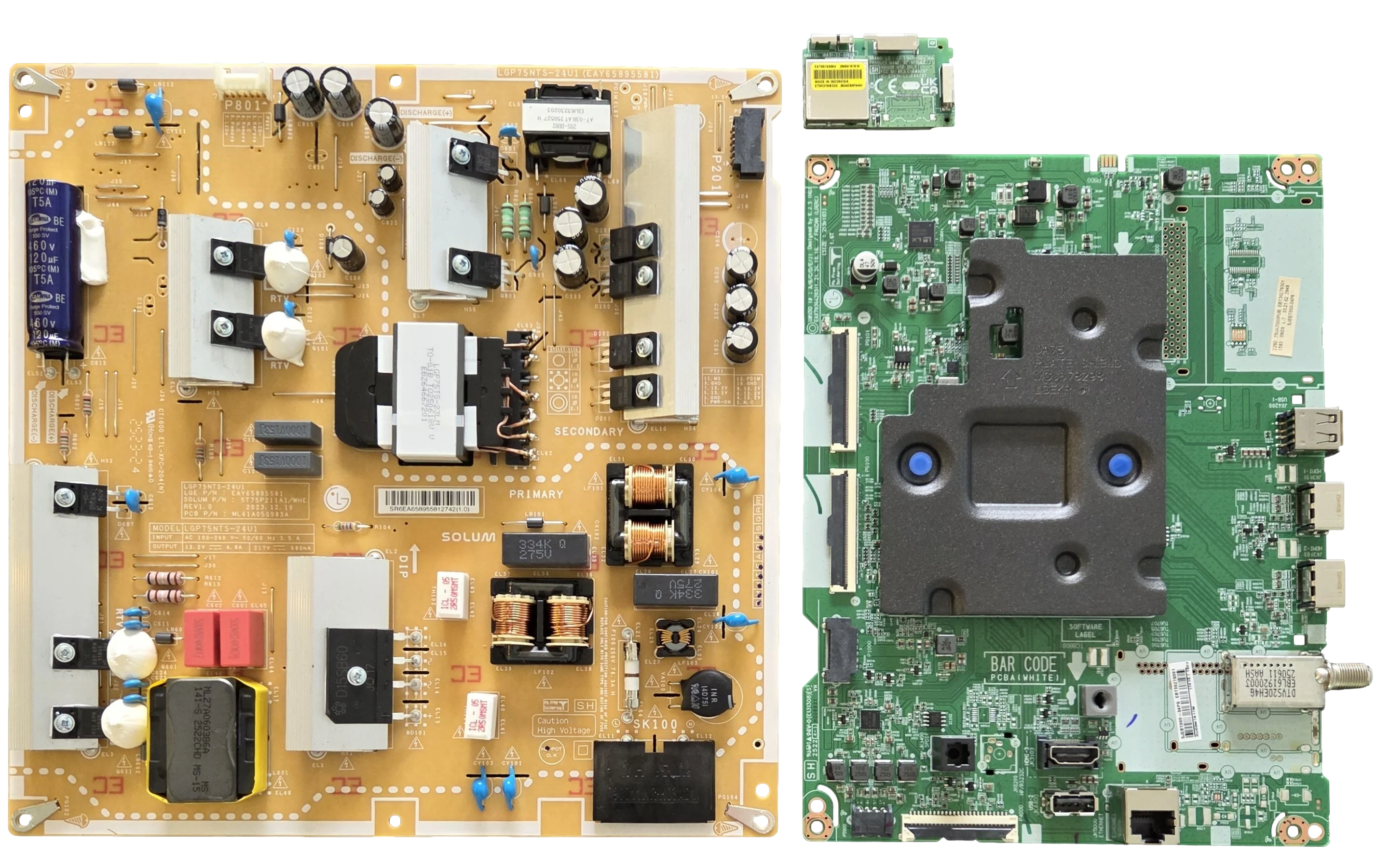 75UA7000PUB LG TV Repair Parts Kit, EBT30279301 Main Board, EAY65895581 Power Supply, EAT65193304 Wifi, 75UA7000PUB.BUSFLKR, 75UA7000PUB