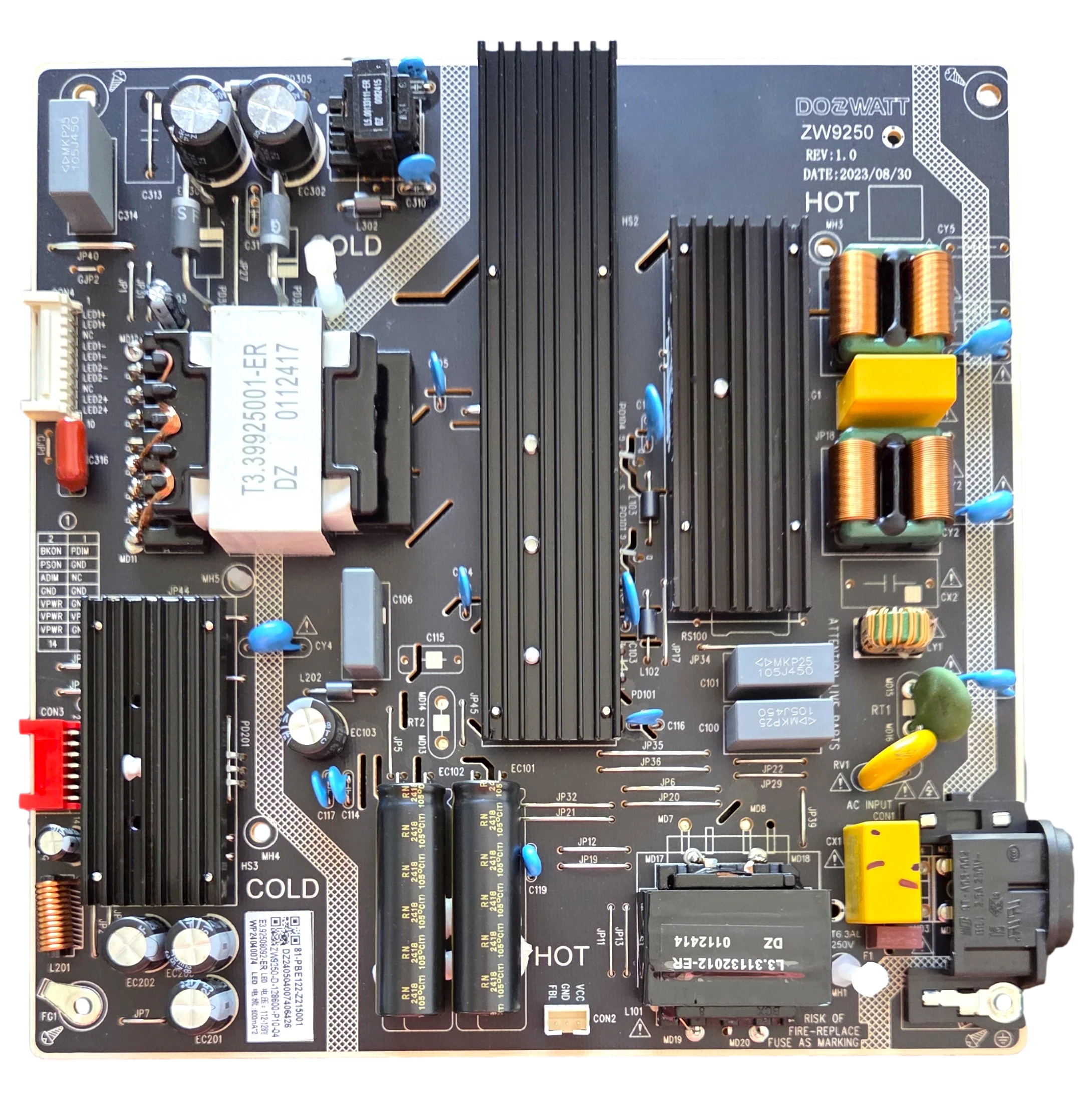 81-PBE122-Z215001 Philips Power Supply, ZW9250, 70PUL7553/F7