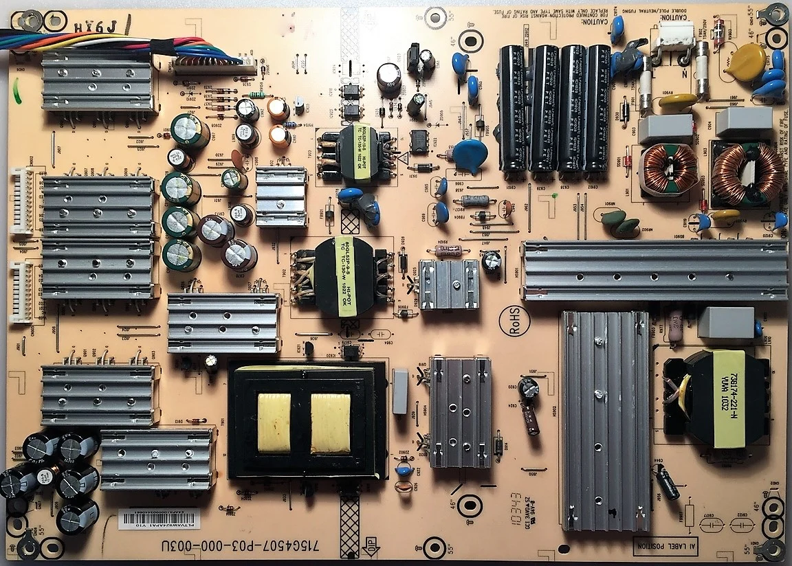 9JR9900000120 Sharp TV Module, power supply, 715G4507-P03-000-003U, PLTVAW824APA1, LC-55LE620UT