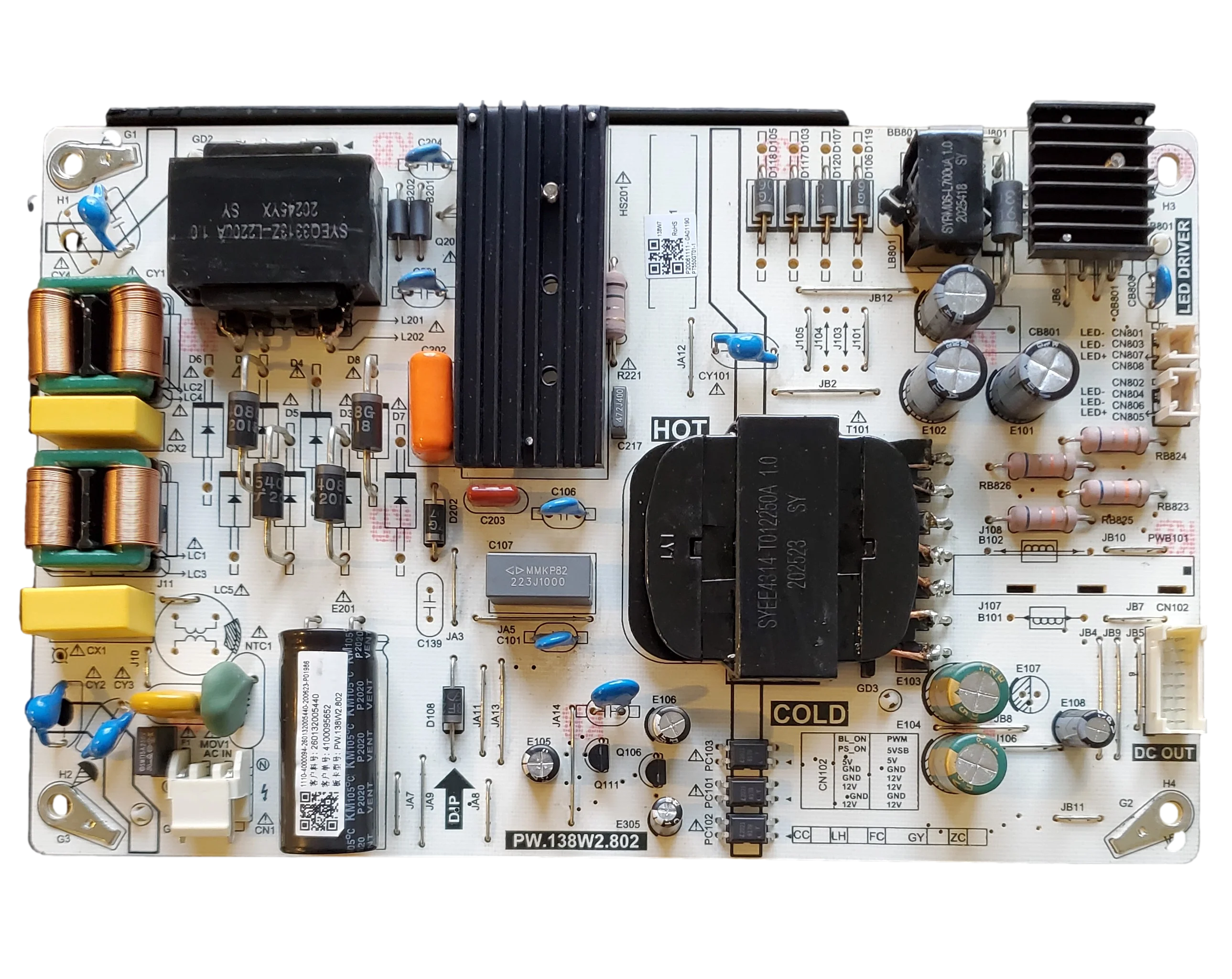 A558CV-UMC Sceptre Power Supply Board, PW.138W2.802, G55