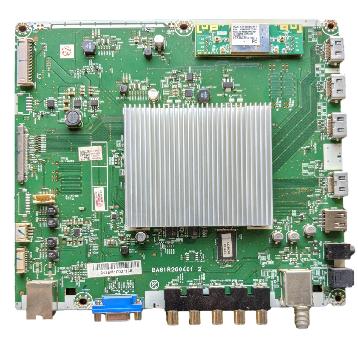 A618EMMA-001 Philips Main Board, A618EMMA-001, A618EUH, A618E-MMA, BA61R2G0401 2, 65PFL6601/F7A, 65PFL6601/F7 A