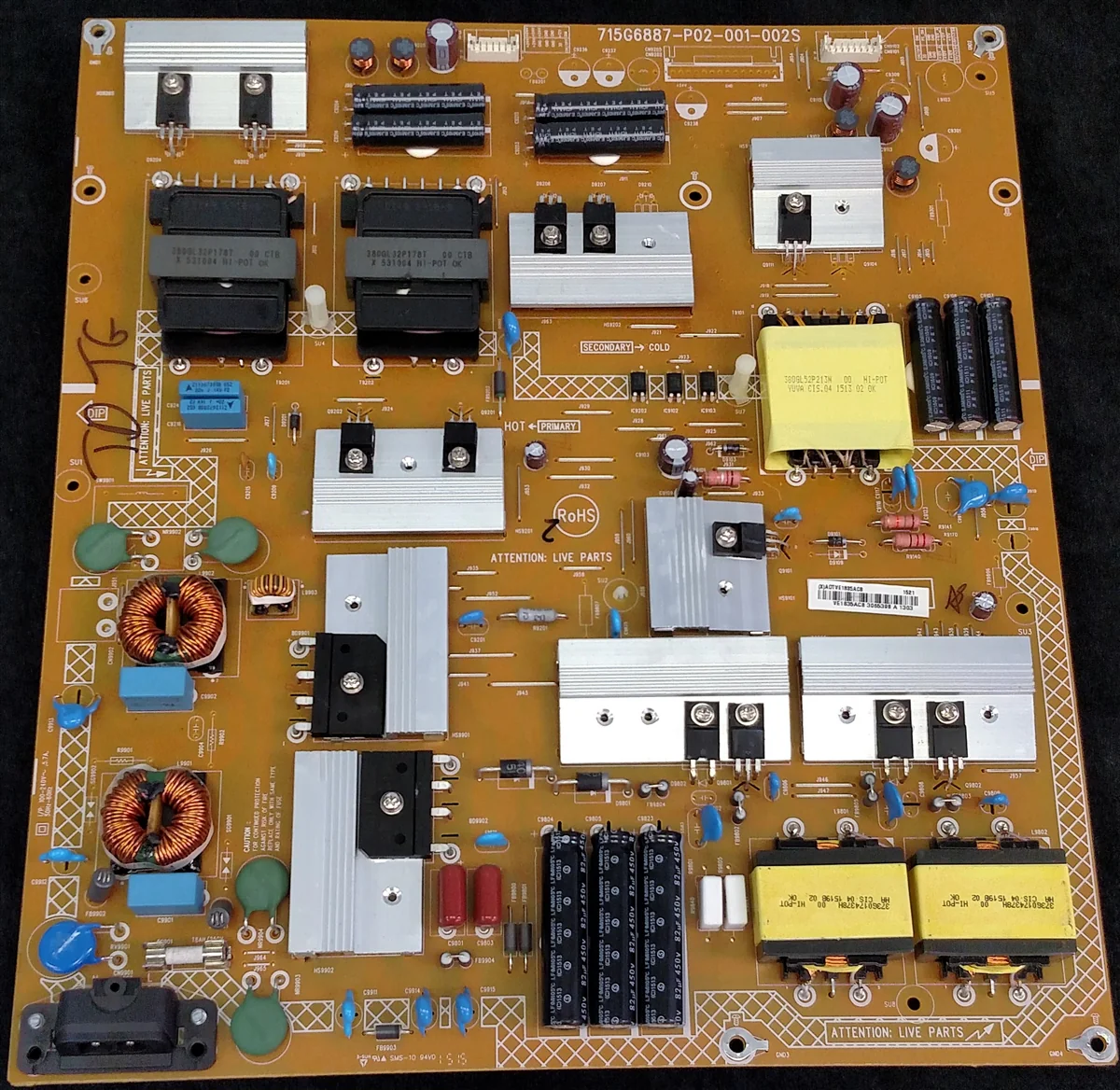 ADTVE1835AC8 Vizio Power Supply, 715G6887-P02-001-002S, (X)ADTVE1835AC8, HS9802, M65-C1, D65-E0