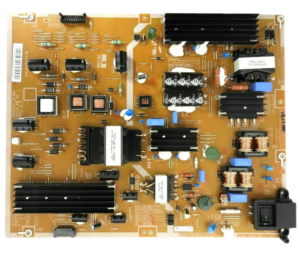BN44-00654B Samsung Power Supply / LED Board, PSLF241701B, F65S1T_D1SM, LH65MDCPLGA/ZA, LH65MDCPCGC/ZA