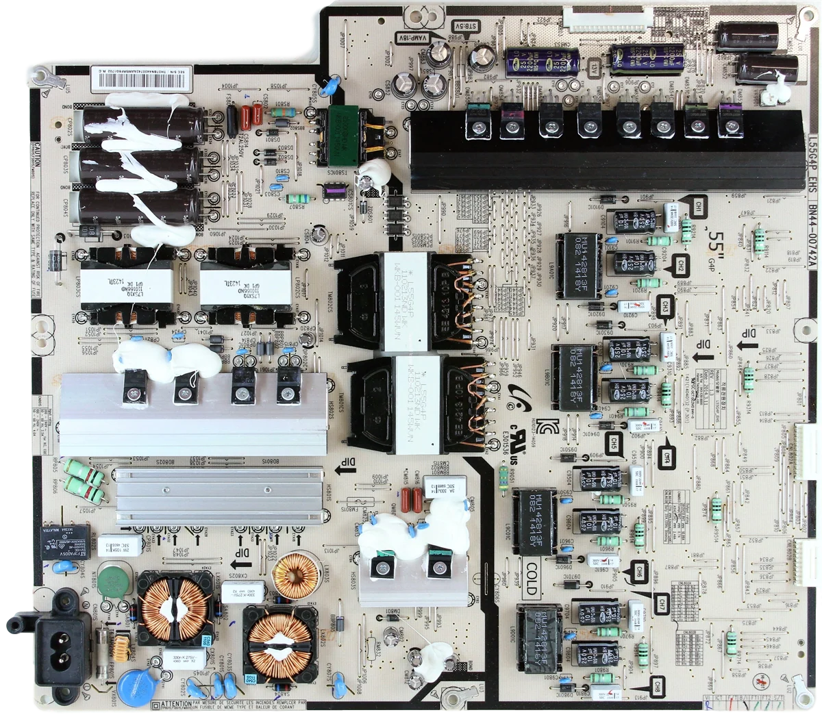 BN44-00742A Samsung Power Supply, L55G4P_EHS, UN55HU8550FXZA, UN50HU8550FXZA, UN55HU8500FXZA
