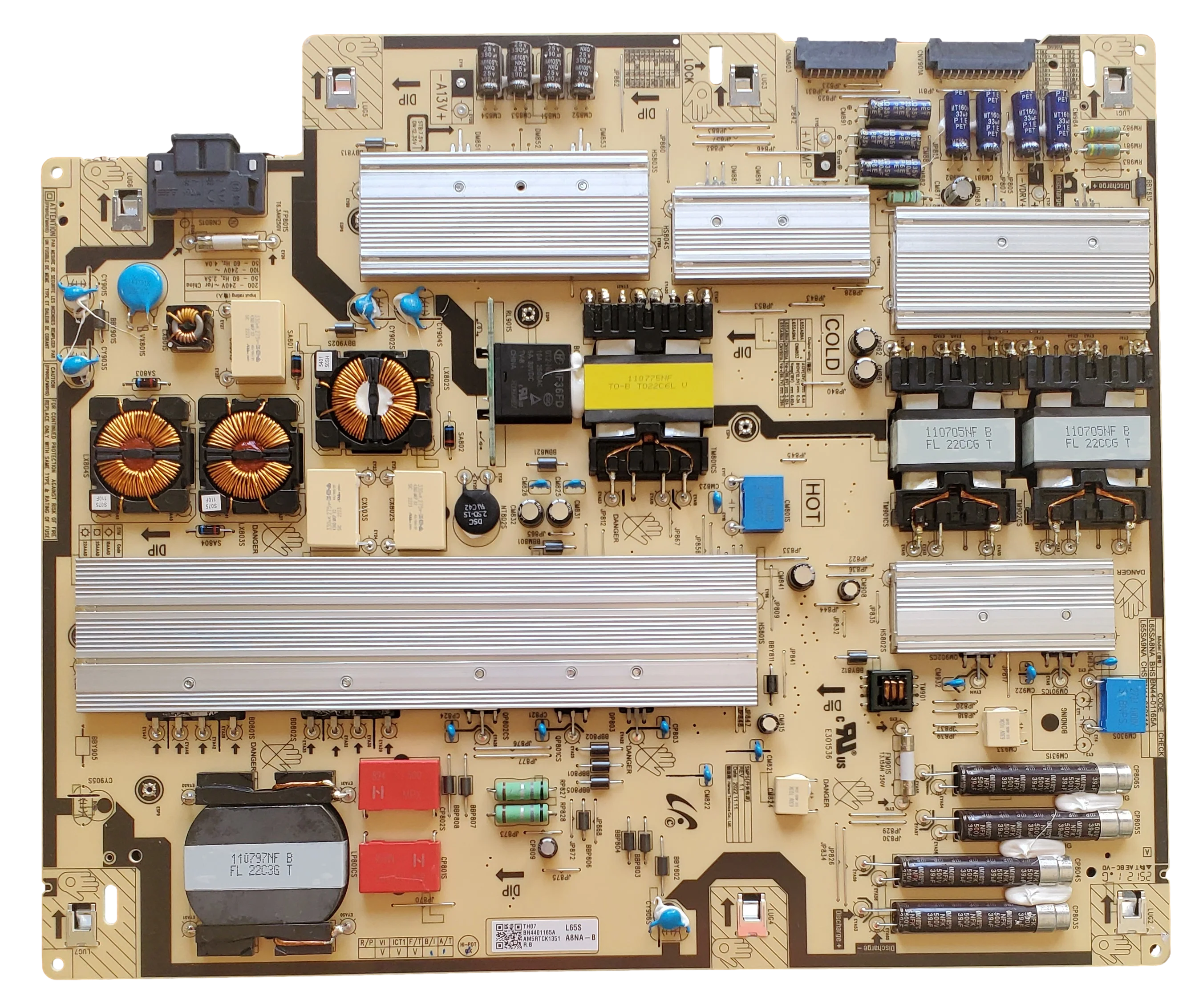 BN44-01165A Samsung Power Supply, L65SA8NA, BN4401165A, QN65QN85CAF, QN65QN85CAFXZA, QN65QN90DAFXZA, QN65QN85CDFXZA, QN65QN90DDFXZA