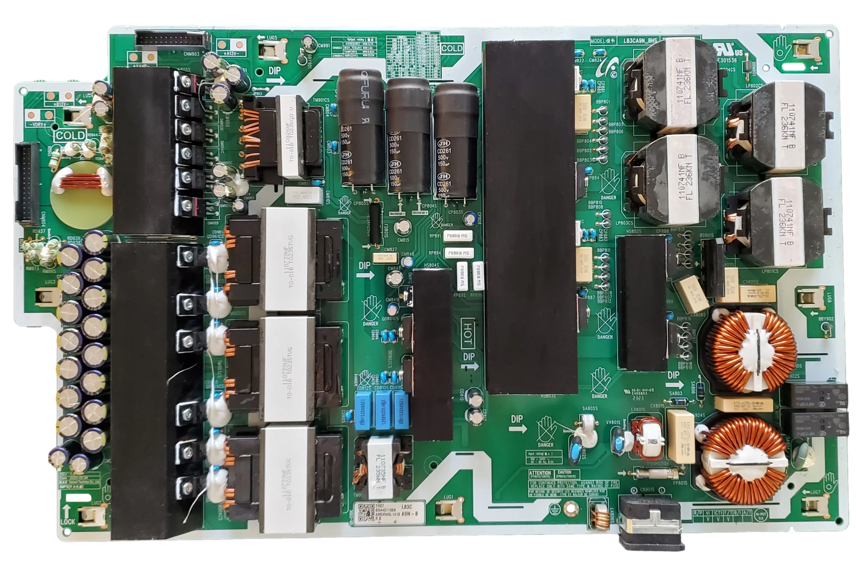 BN44-01198A Samsung Power Supply, BN4401198A, L83CA9N_BHS, QN83S90CAEXZA, QN83S90CDEXZA