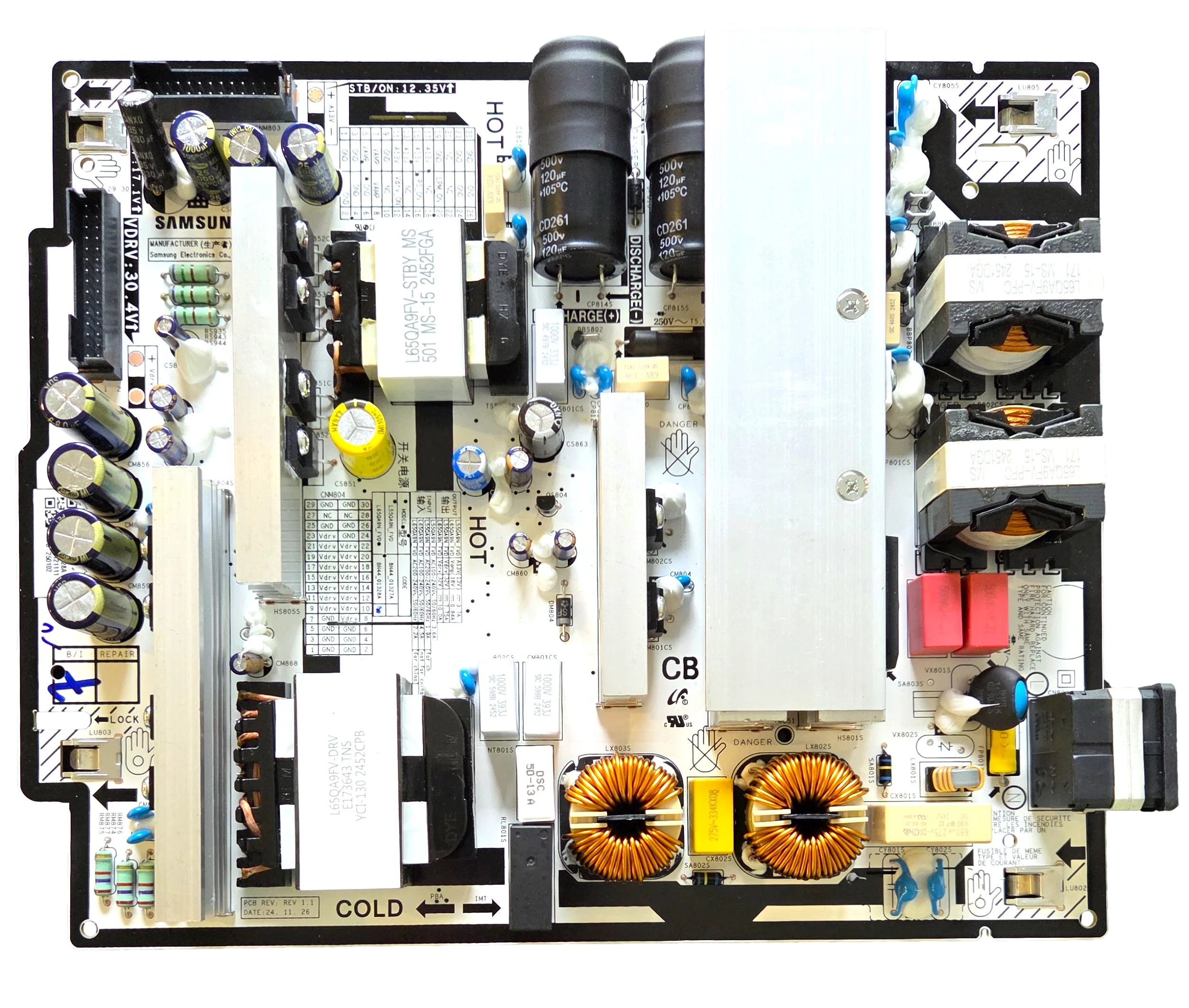 BN44-01328A Samsung Power Supply, BN44-01328A, L65QA9N, QN65S90FAFXZA, QN65S90FDFXZA