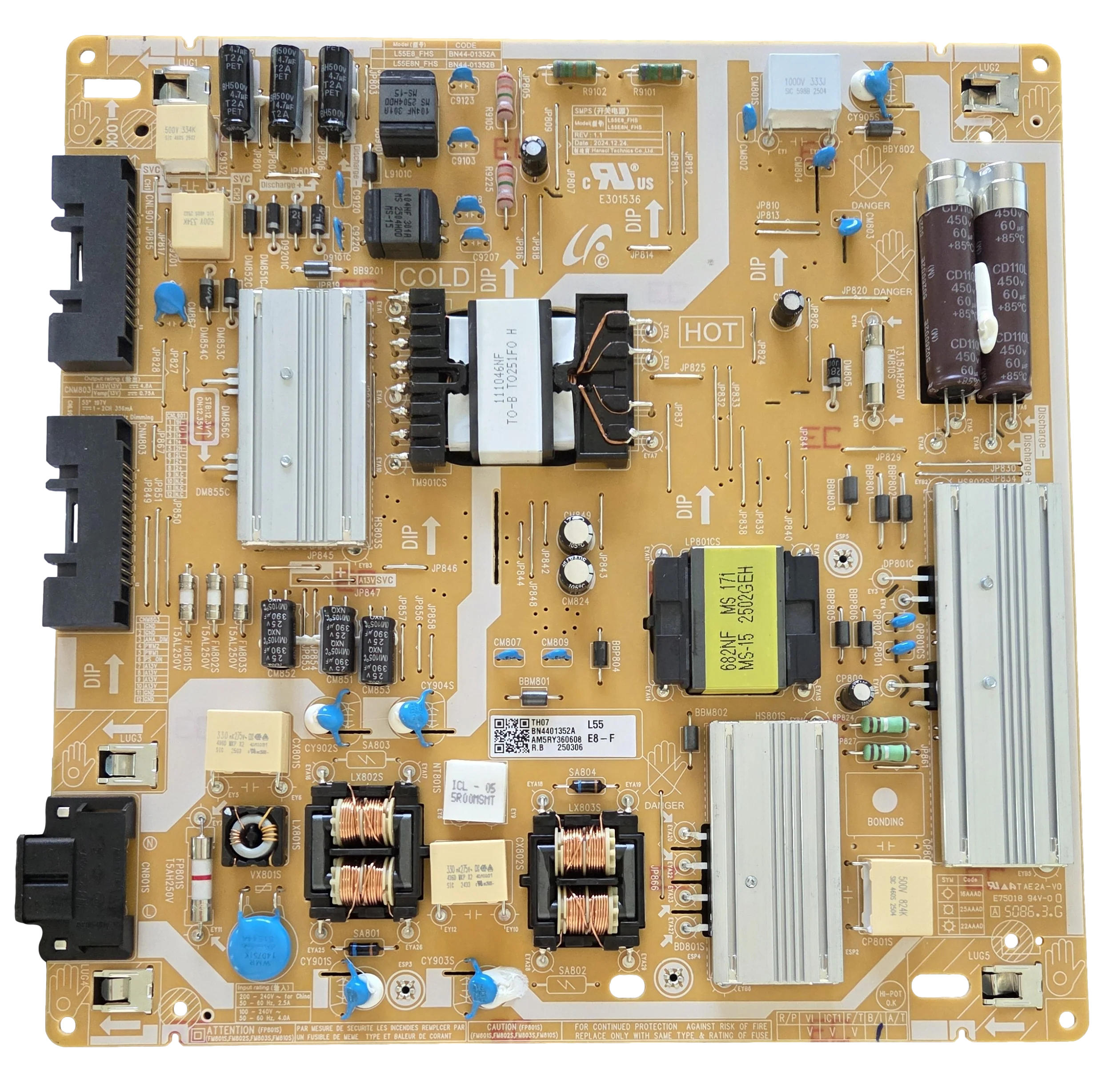 BN44-01352A Samsung Power Supply, L55E8_FHS, QN55Q8FAAFXZA