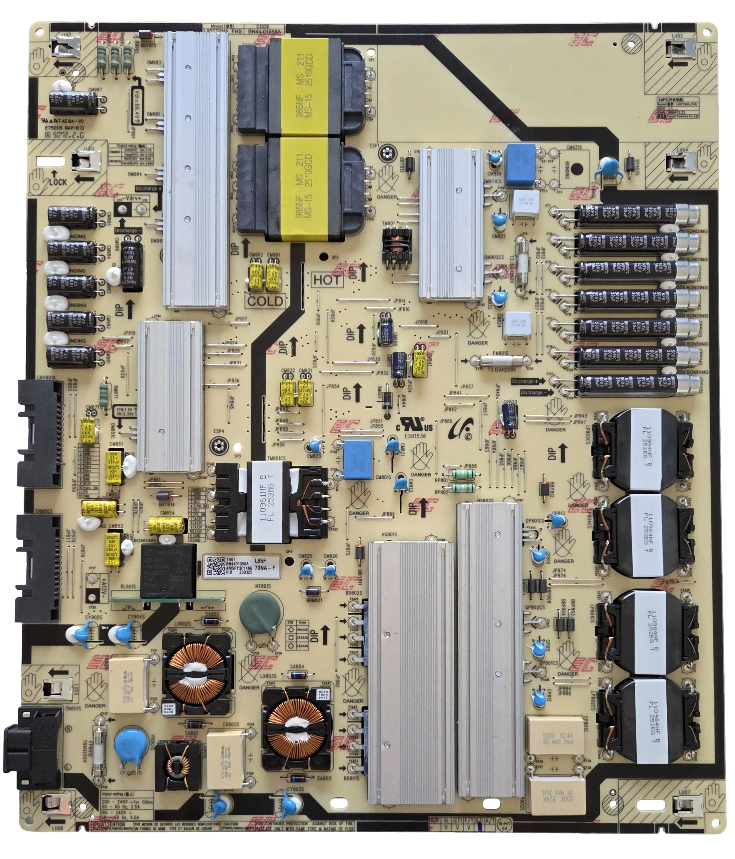BN44-01358A Samsung Power Supply, L85F70NA_FHS, BN4401358A, QN85LS03FWF, QN85LS03FWFXZA
