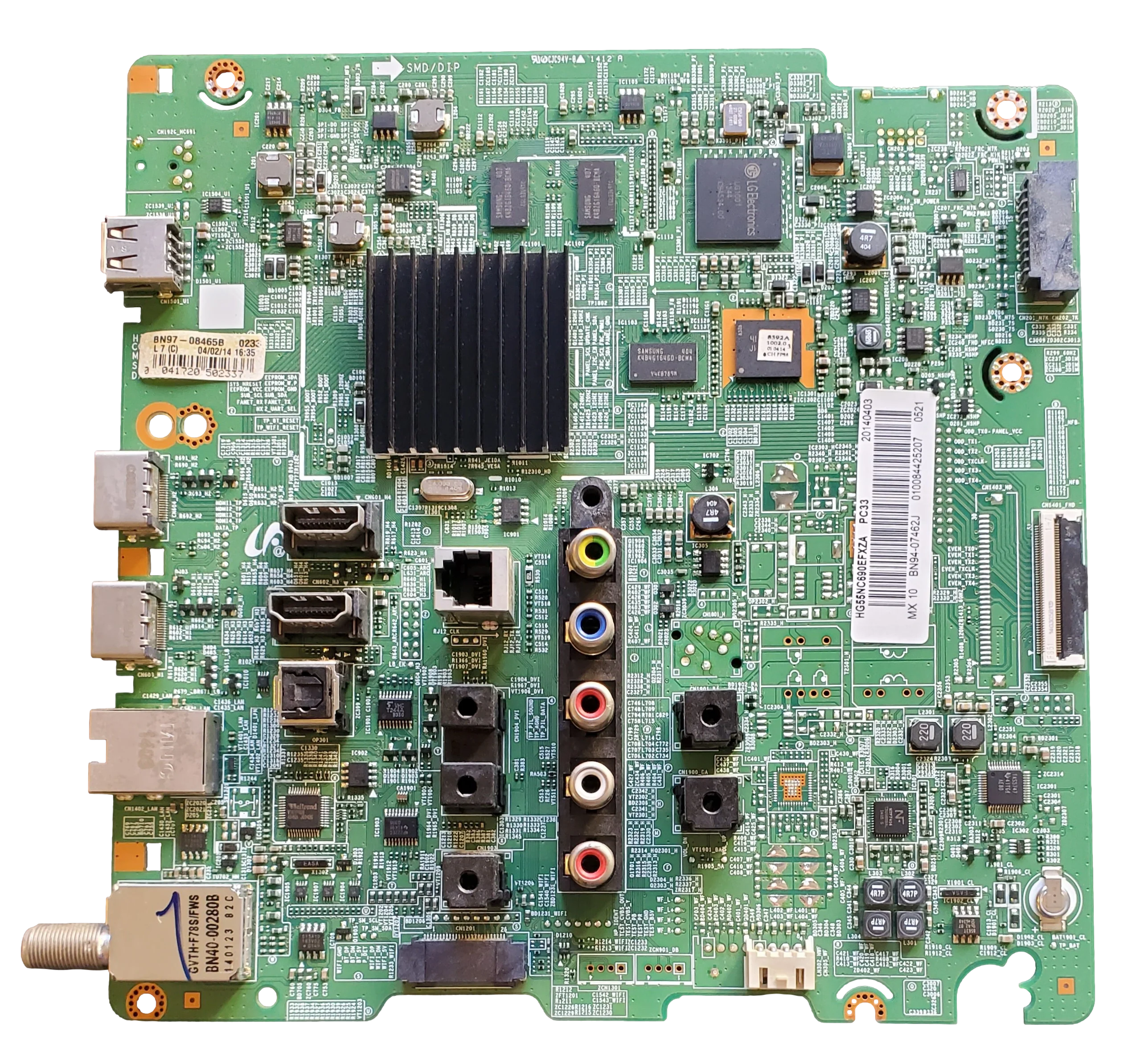 BN94-07462J Samsung Main Board, BN97-08465B,BN41-02161A , HG55NC690EFXZA