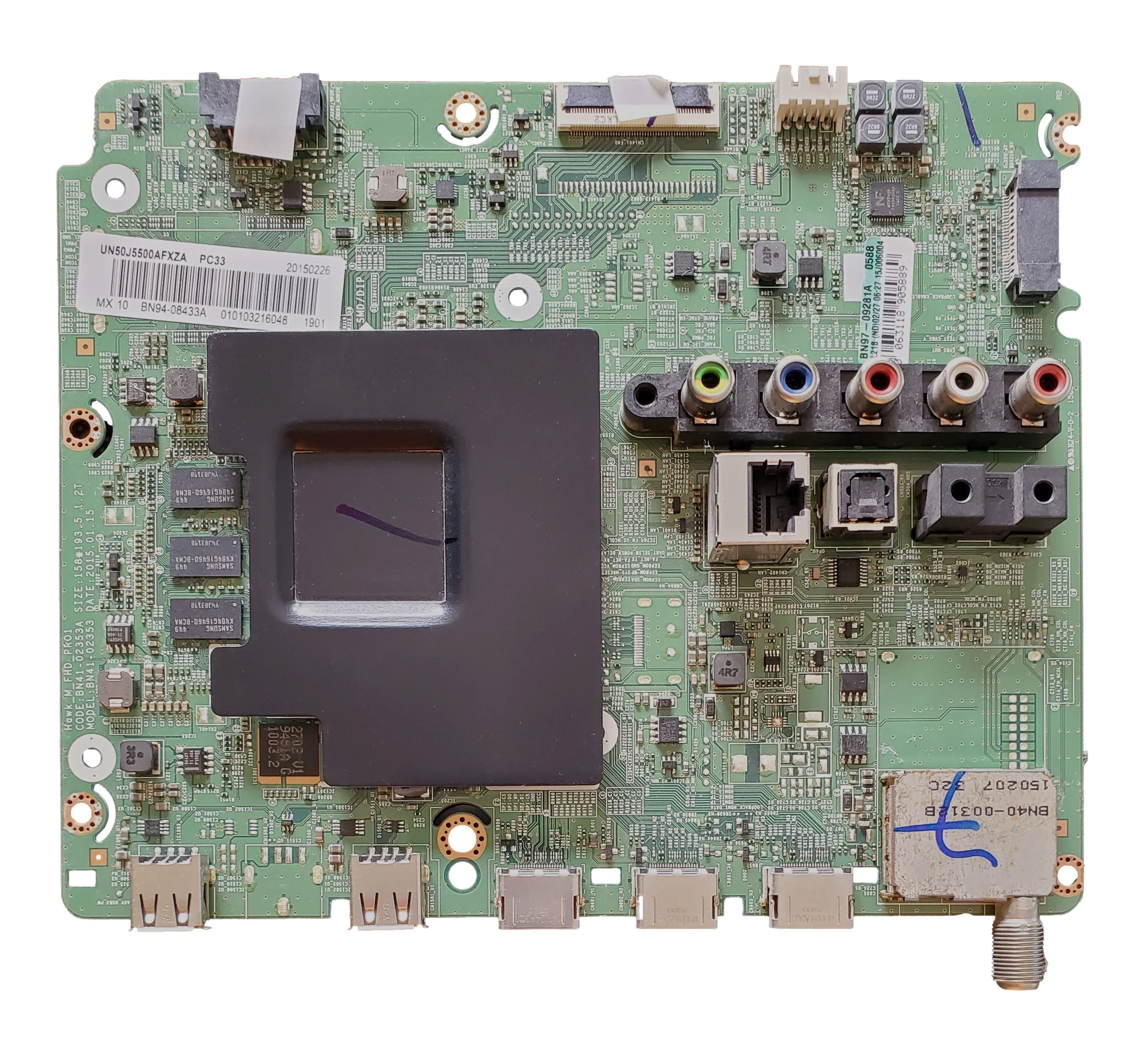 BN94-08433A Samsung Main Board, BN97-09281A, BN41-02353A, UN50J5500AFXZA