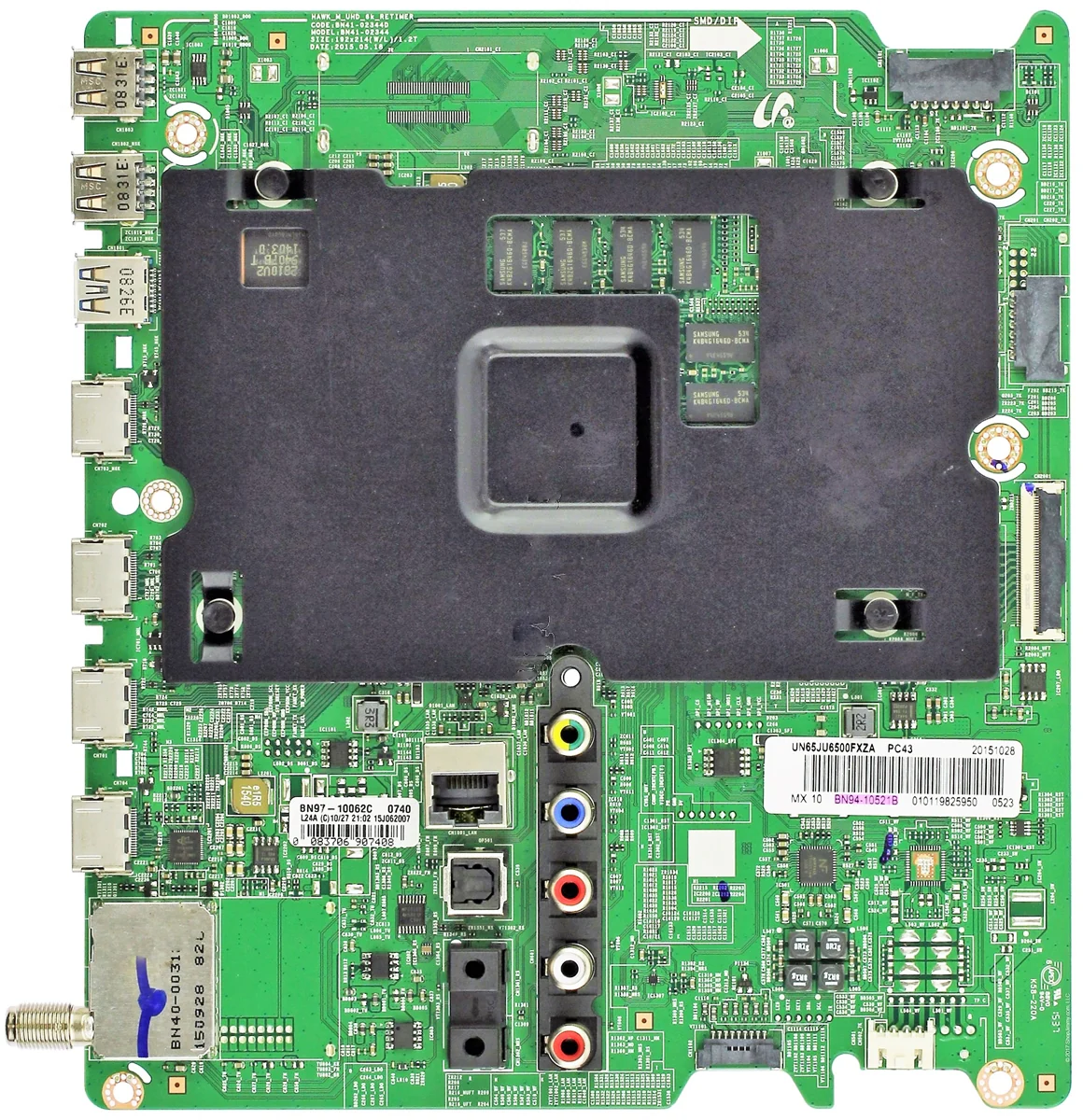 BN94-10521B Samsung TV Module, main board, BN97-10836A, BN41-02344D, UN65JU6500FXZA