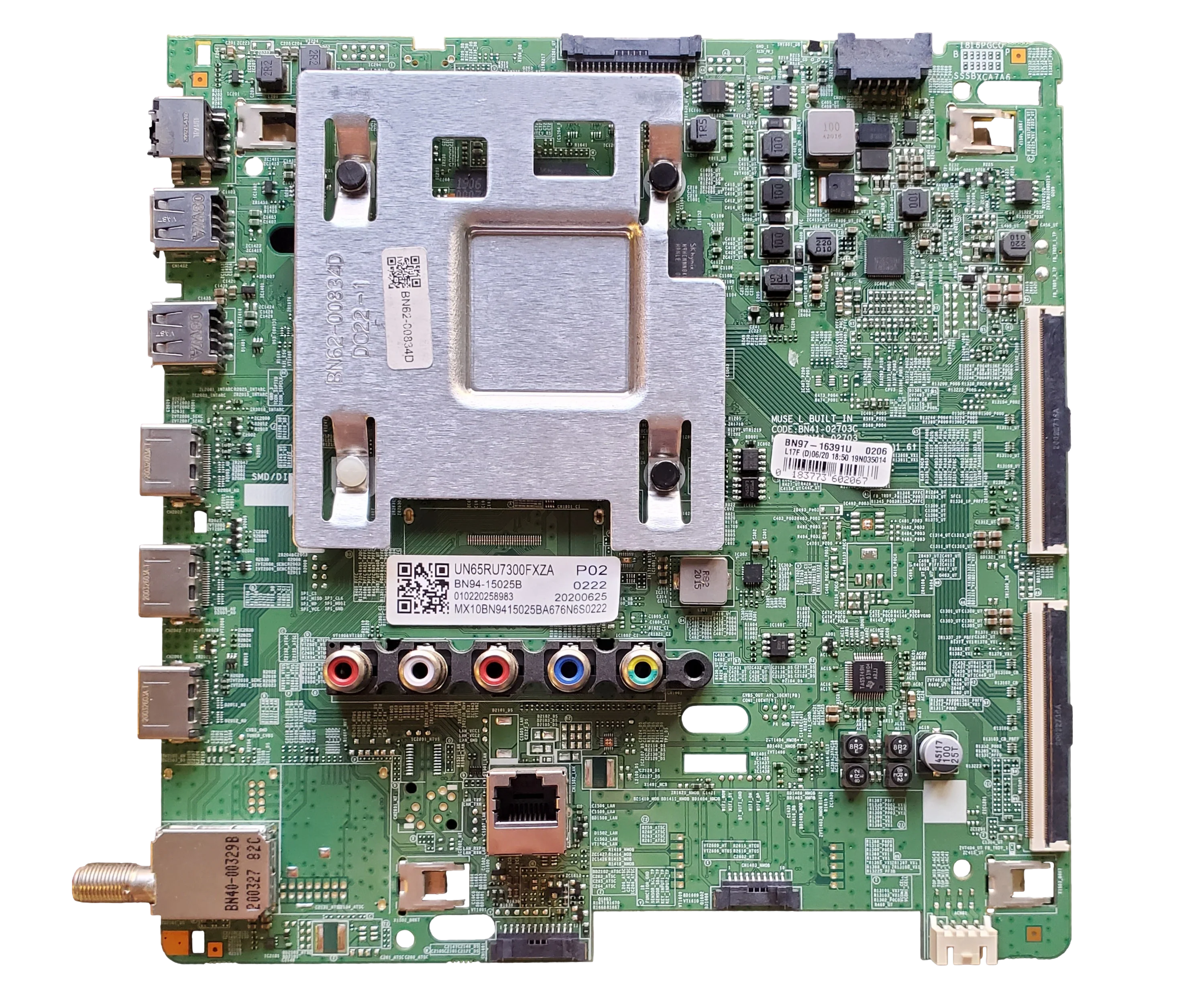 BN94-15025B Samsung Main Board, BN97-16391U, BN41-02703C, UN65RU7300FXZA, UN65RU730DFXZA