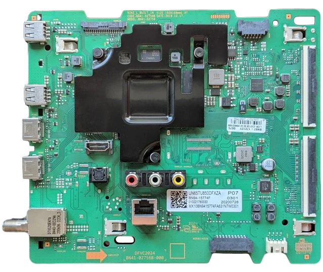 BN94-15774F Samsung Main Board, BN97-17212Y, 20200728, 010221780030, UN65TU850DFXZA
