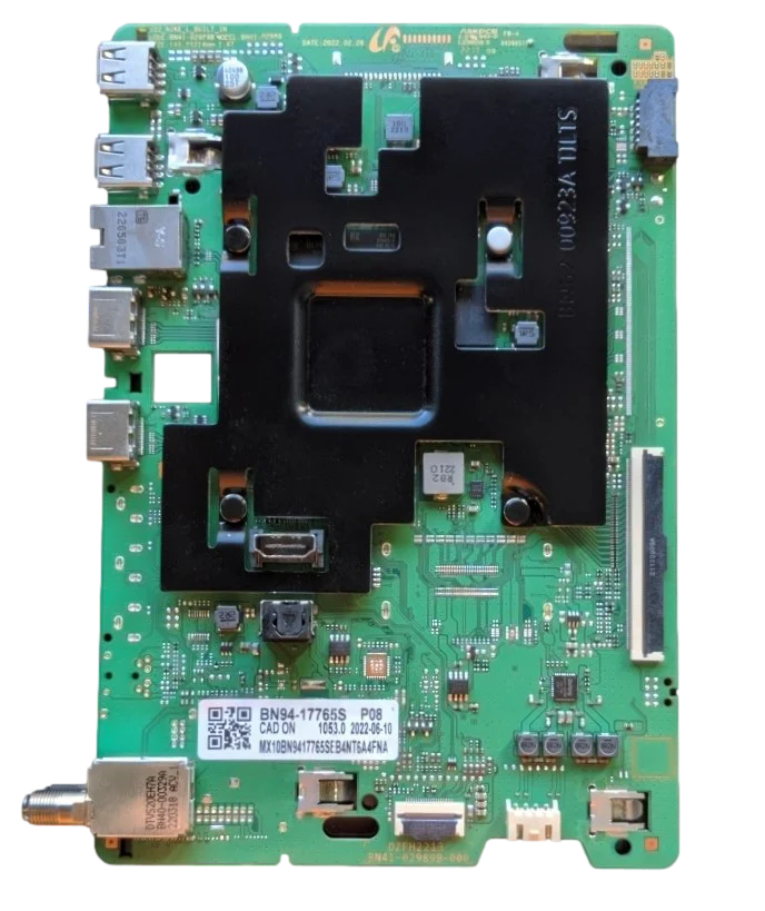 BN94-17765S Samsung Main Board, BN41-02989B, BN97-20015C, QN75Q60BDFXZA, QN85Q60BAFXZA, QN75Q60BAFXZA, QN75QN60BAFXZA, QN65Q60BAFXZA, QN60Q70BAFXZA