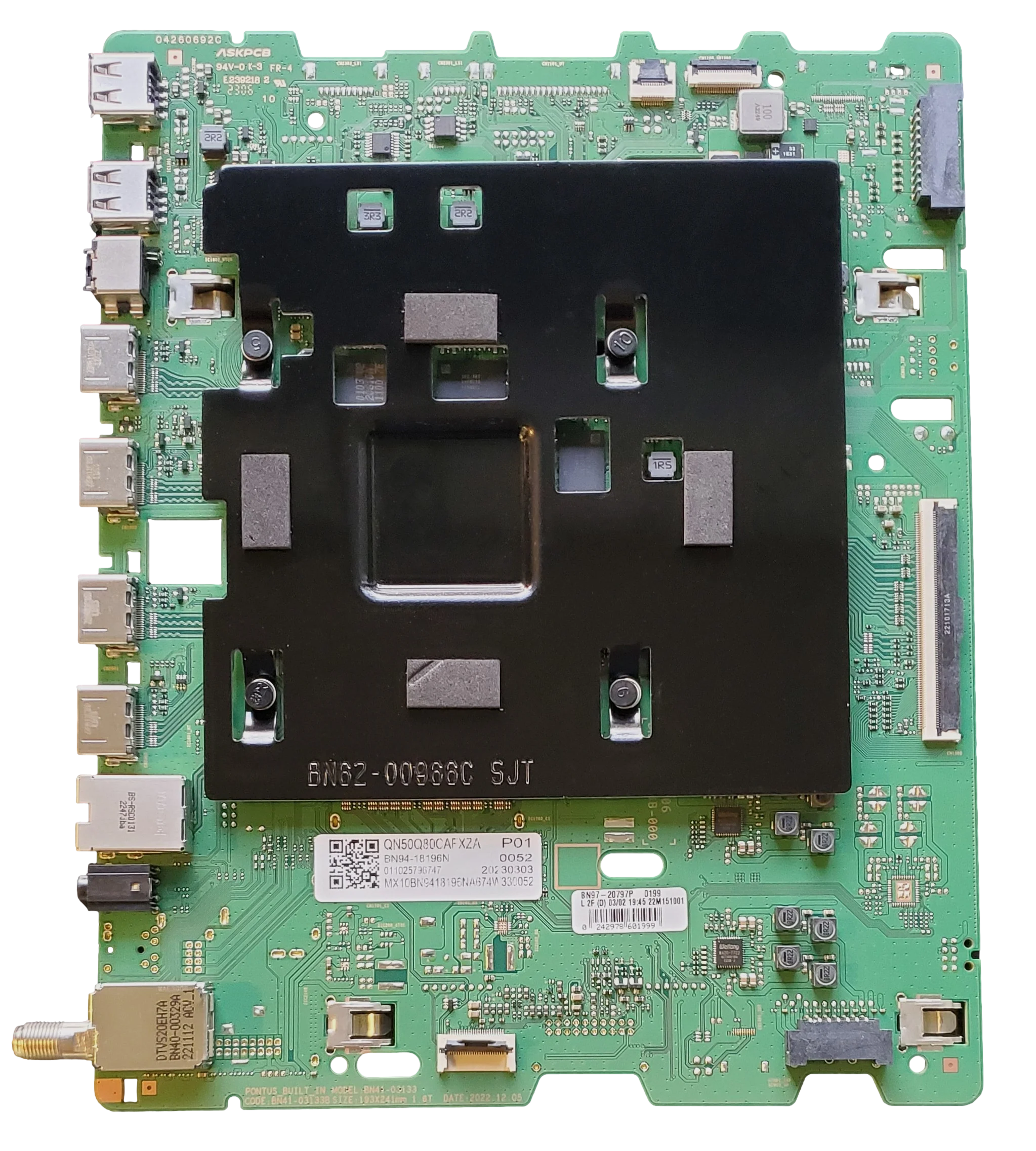 BN94-18196N Samsung Main Board, BN97-20797P, BN41-03133B, QN50Q80CAFXZA