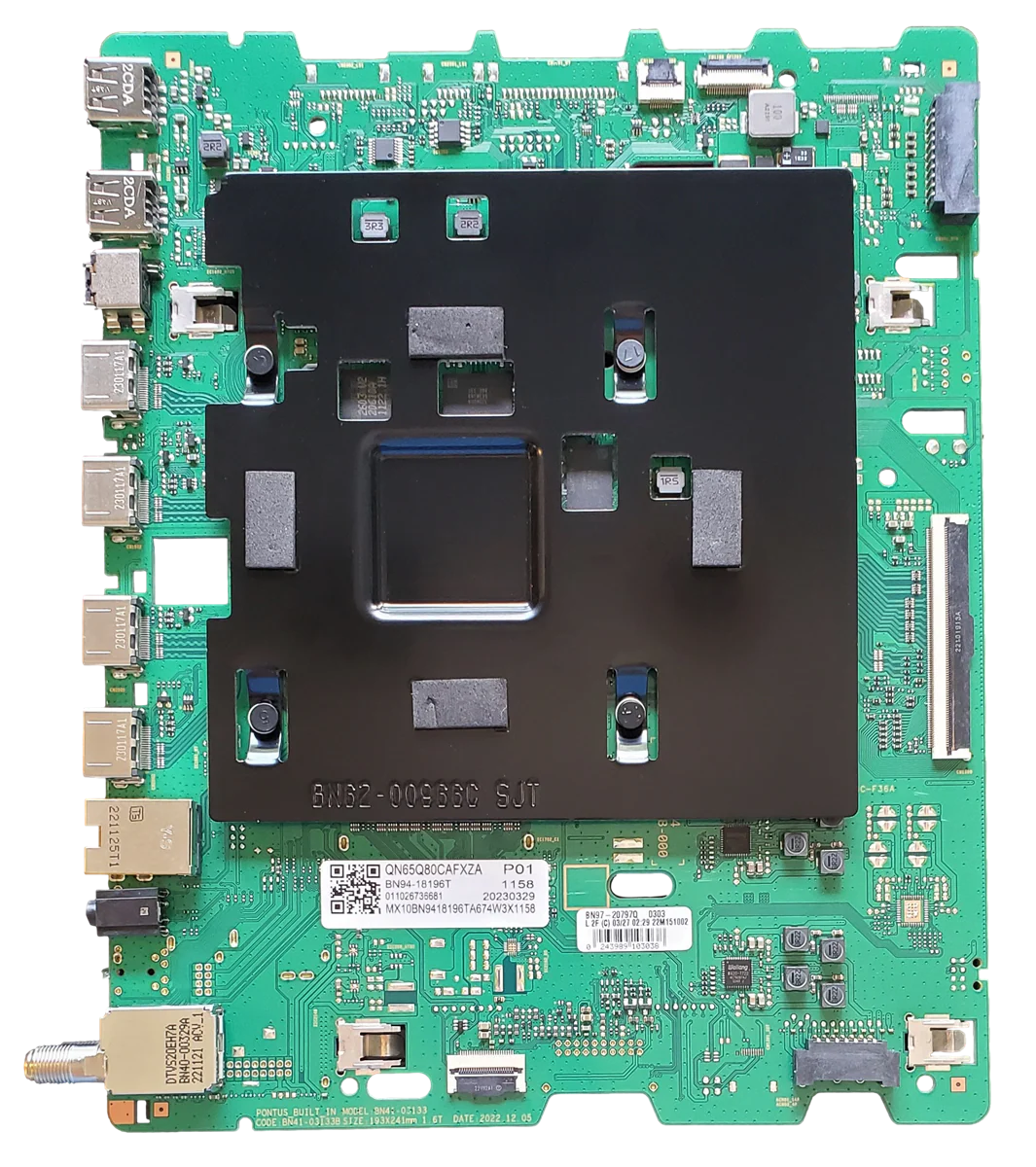 BN94-18196T Samsung Main Board, BN97-20797Q, BN41-03133B, BA01, QN65Q80CAFXZA, QN65Q80CDFXZA