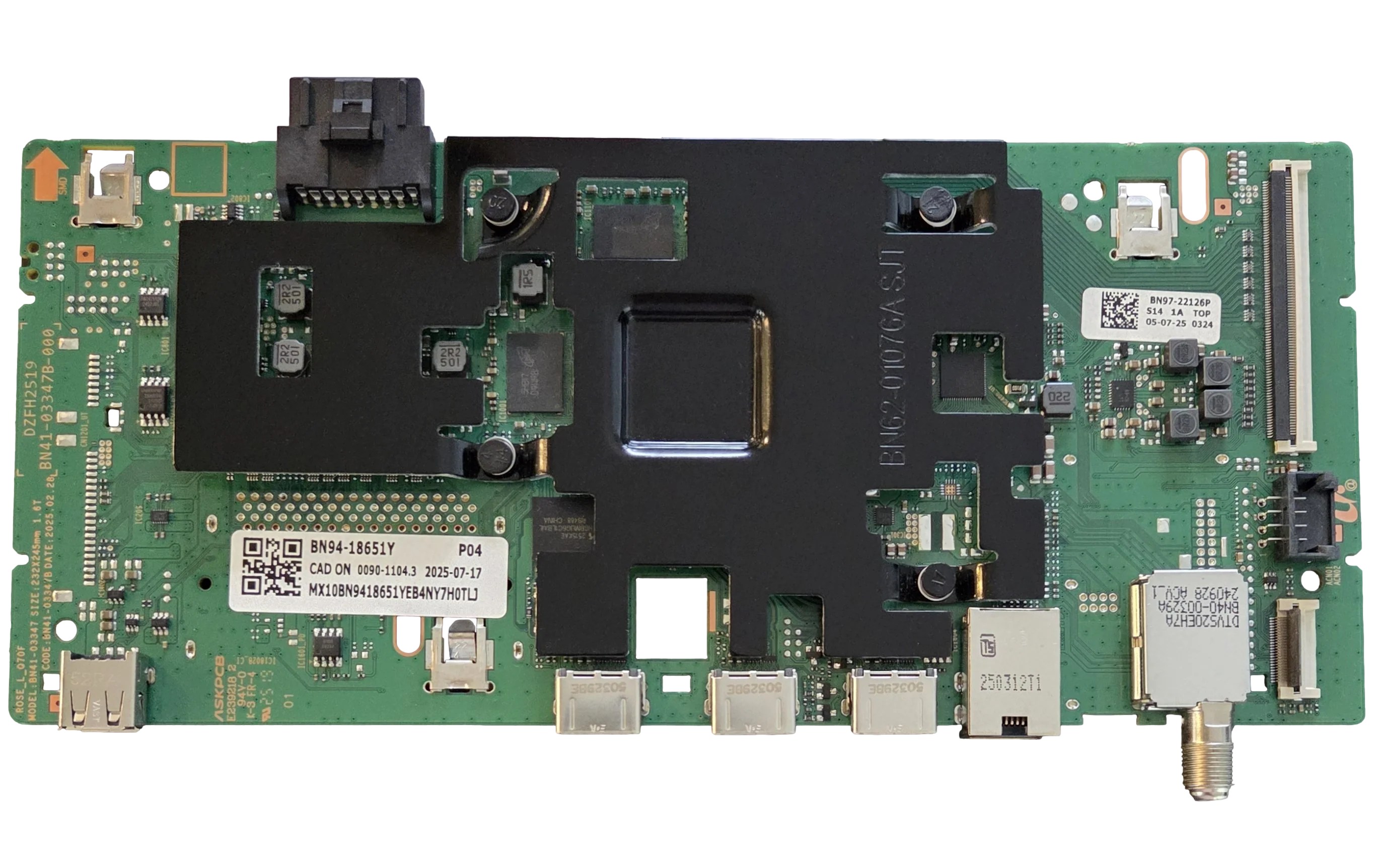 BN94-18651Y Samsung Main Board, BN41-03347B, QN65Q7FAAFXZA